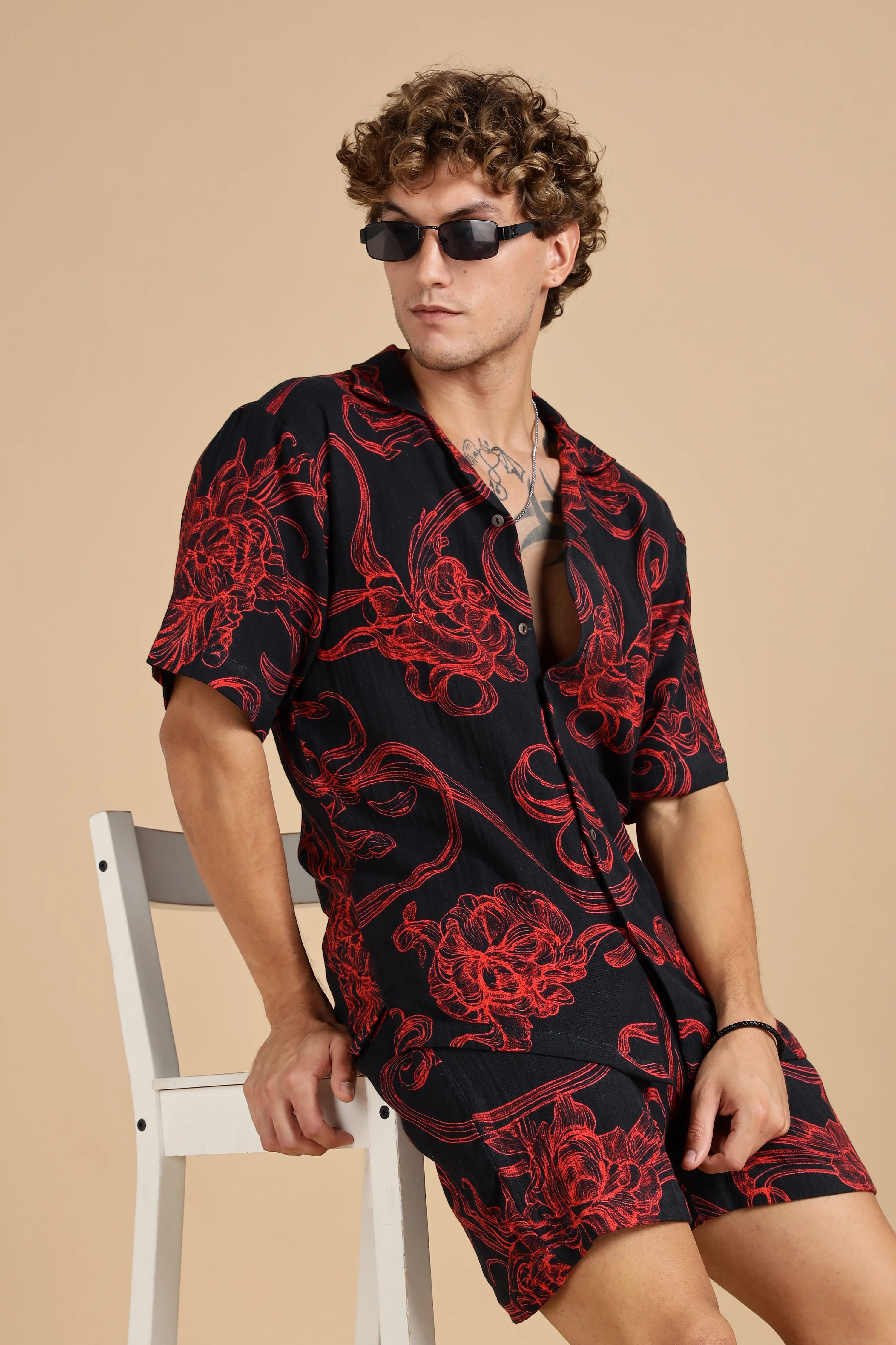 Men Raging Bloom Gauge Cotton Shorts - Image 6
