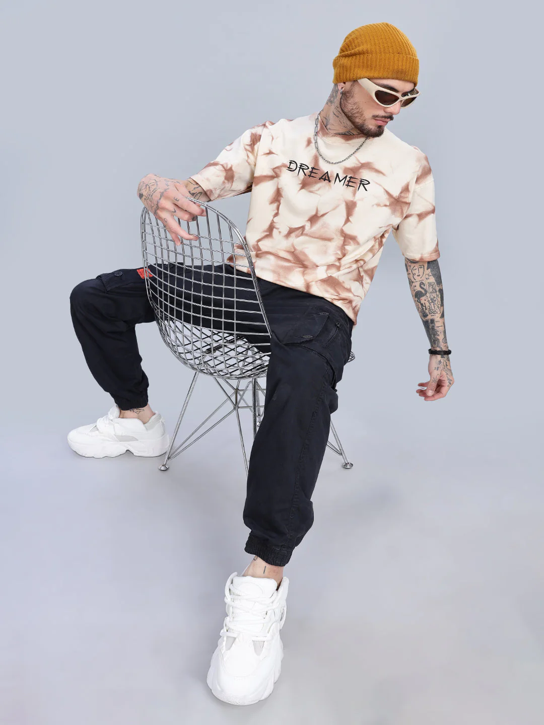 Men Reality Oversized Blue T-Shirt - Image 7