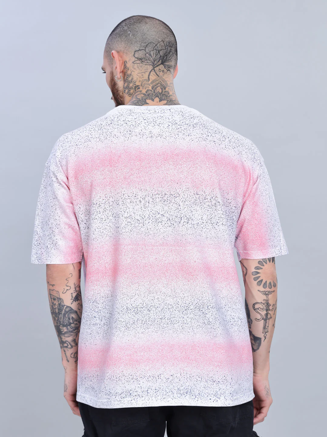 Men Reality Oversized Pink T-Shirt - Image 2