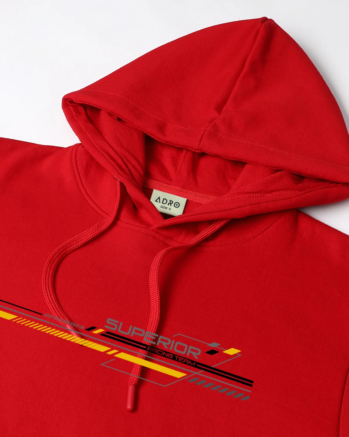 Men Red Long Lasting Printed Hoodie - Image 6