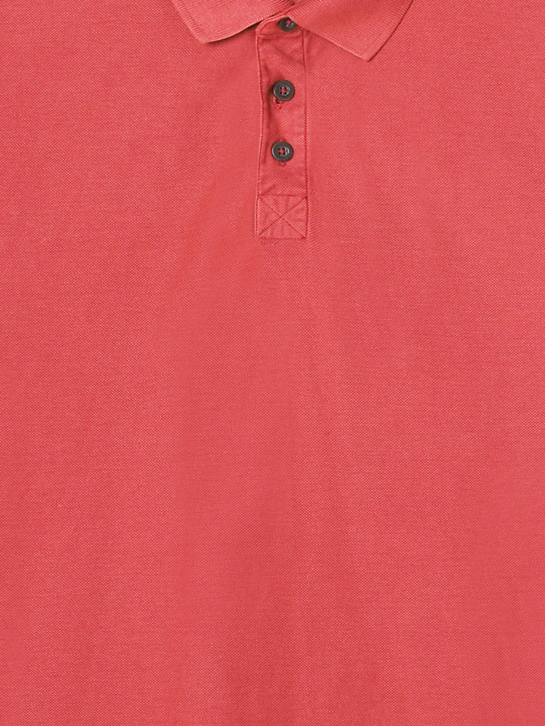 Men Bright Red Drop Shoulder Oversize Polo T-Shirt - Image 8