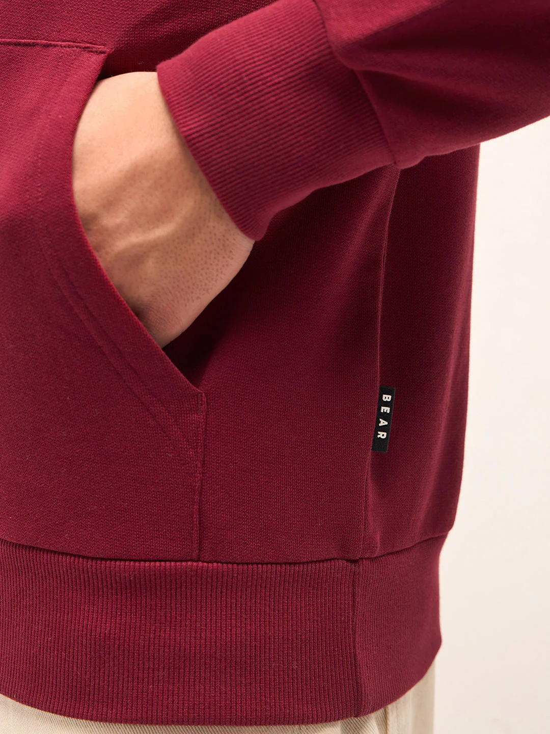 Men Red Relaxed Fit Hoodie - Image 6