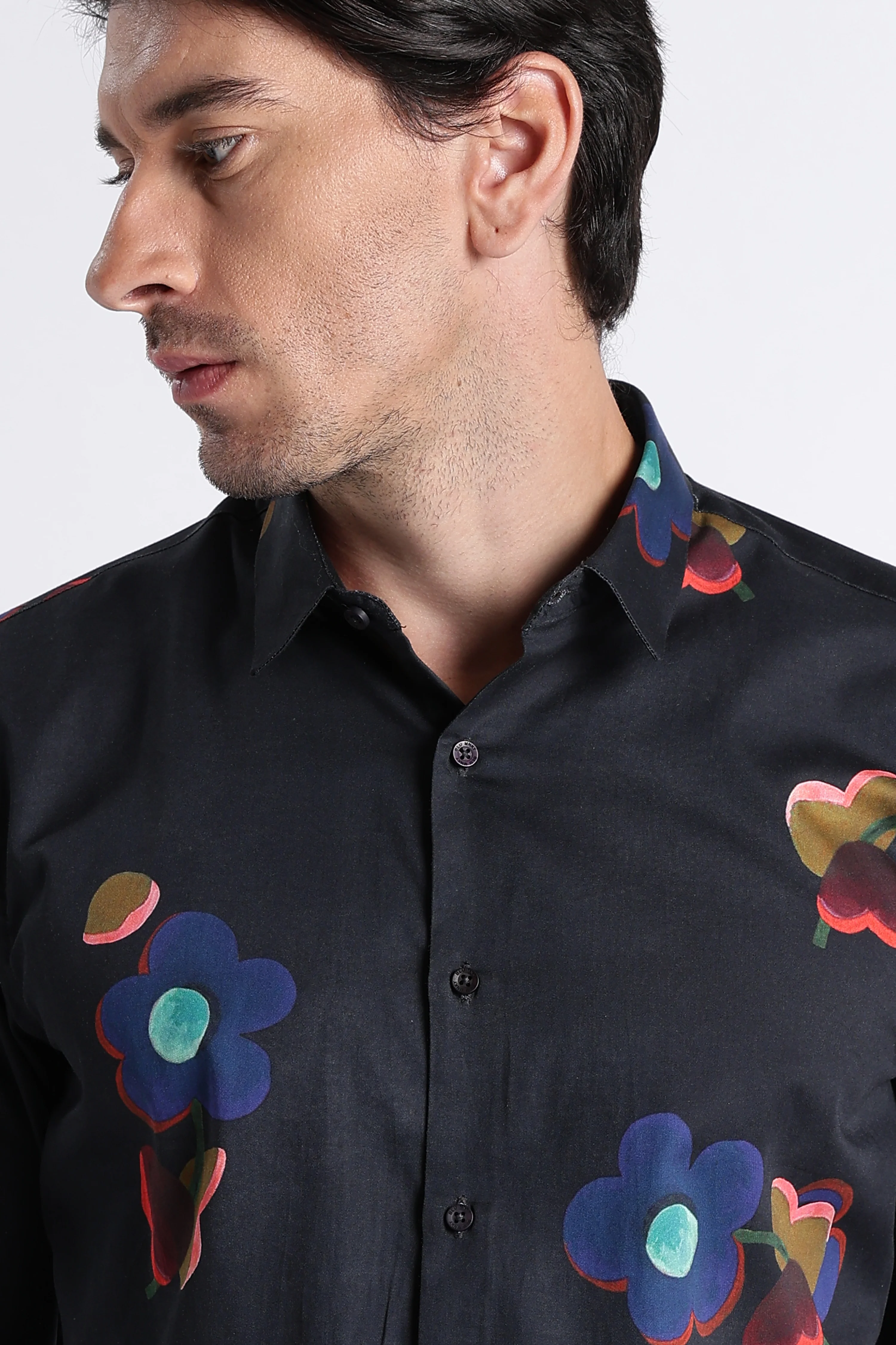 Men Refined Floral Digital Print Shirt - Image 4