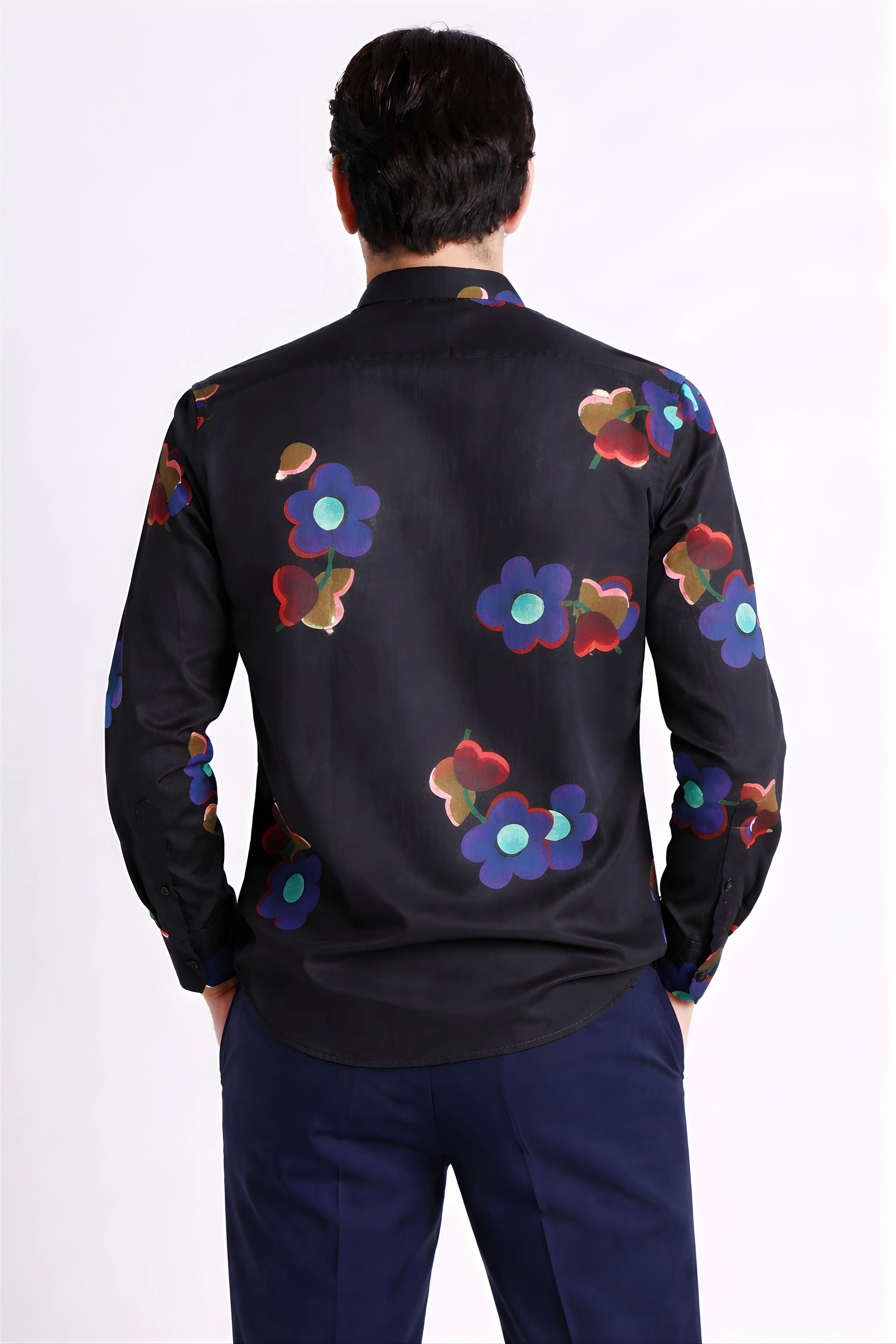 Men Refined Floral Digital Print Shirt - Image 5