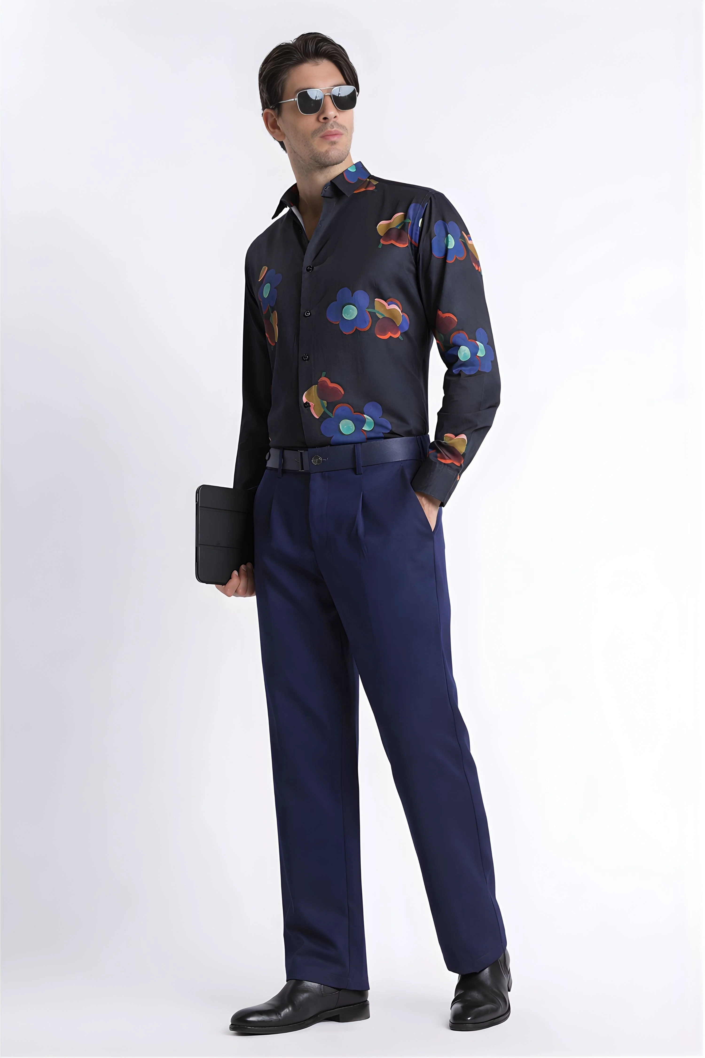 Men Refined Floral Digital Print Shirt - Image 8