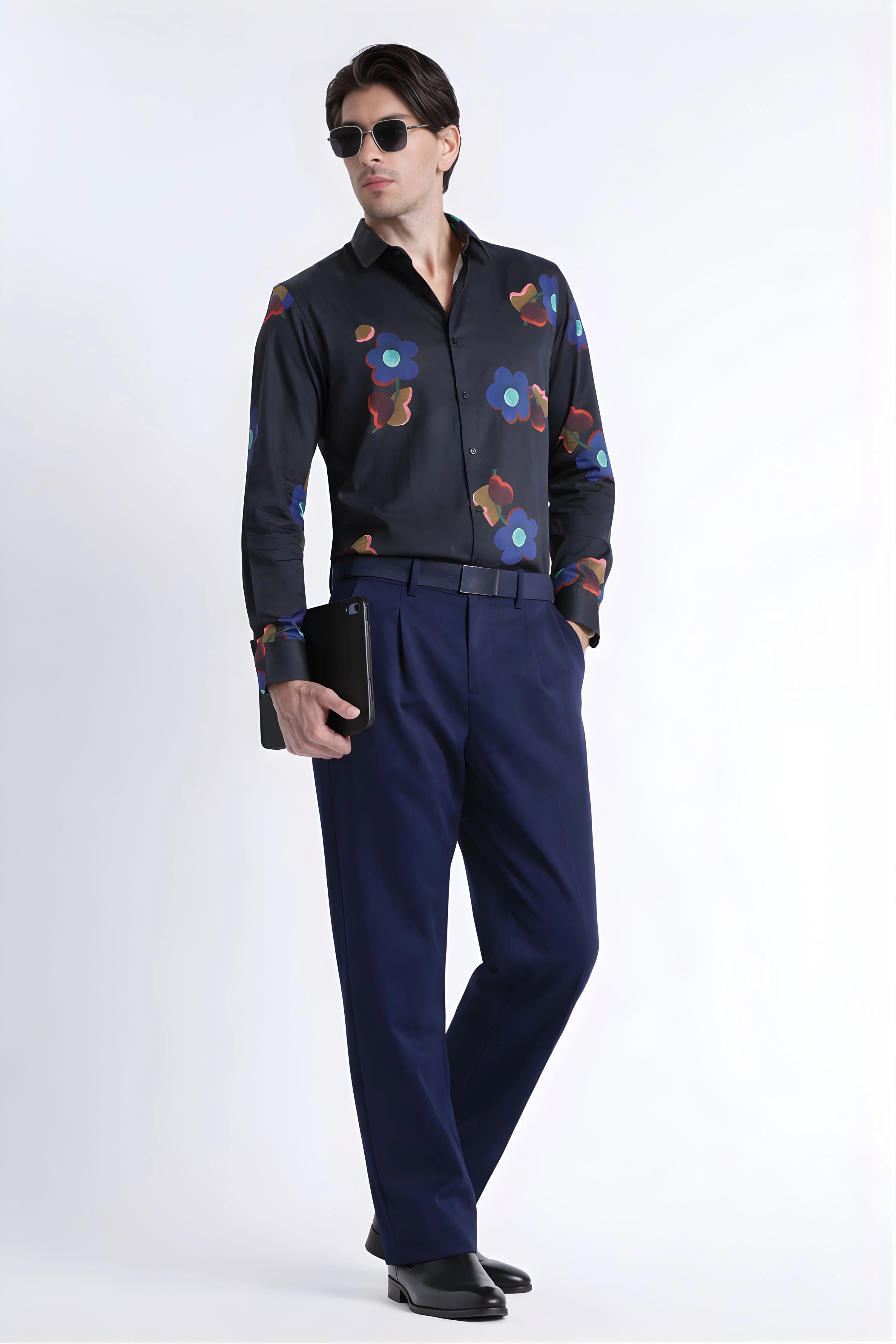 Men Refined Floral Digital Print Shirt - Image 9