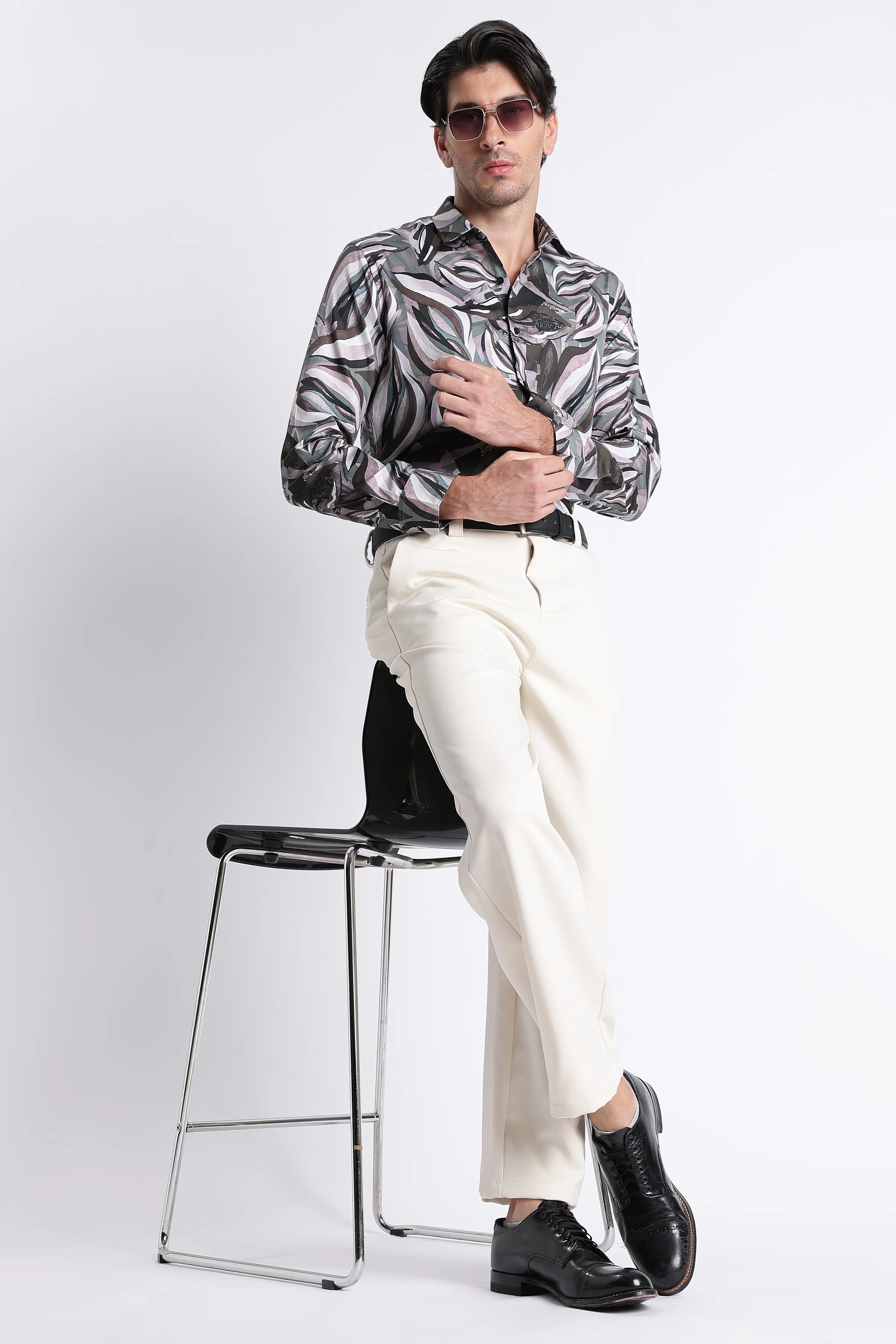 Men Refined Floral Digital Print Shirt - Image 10