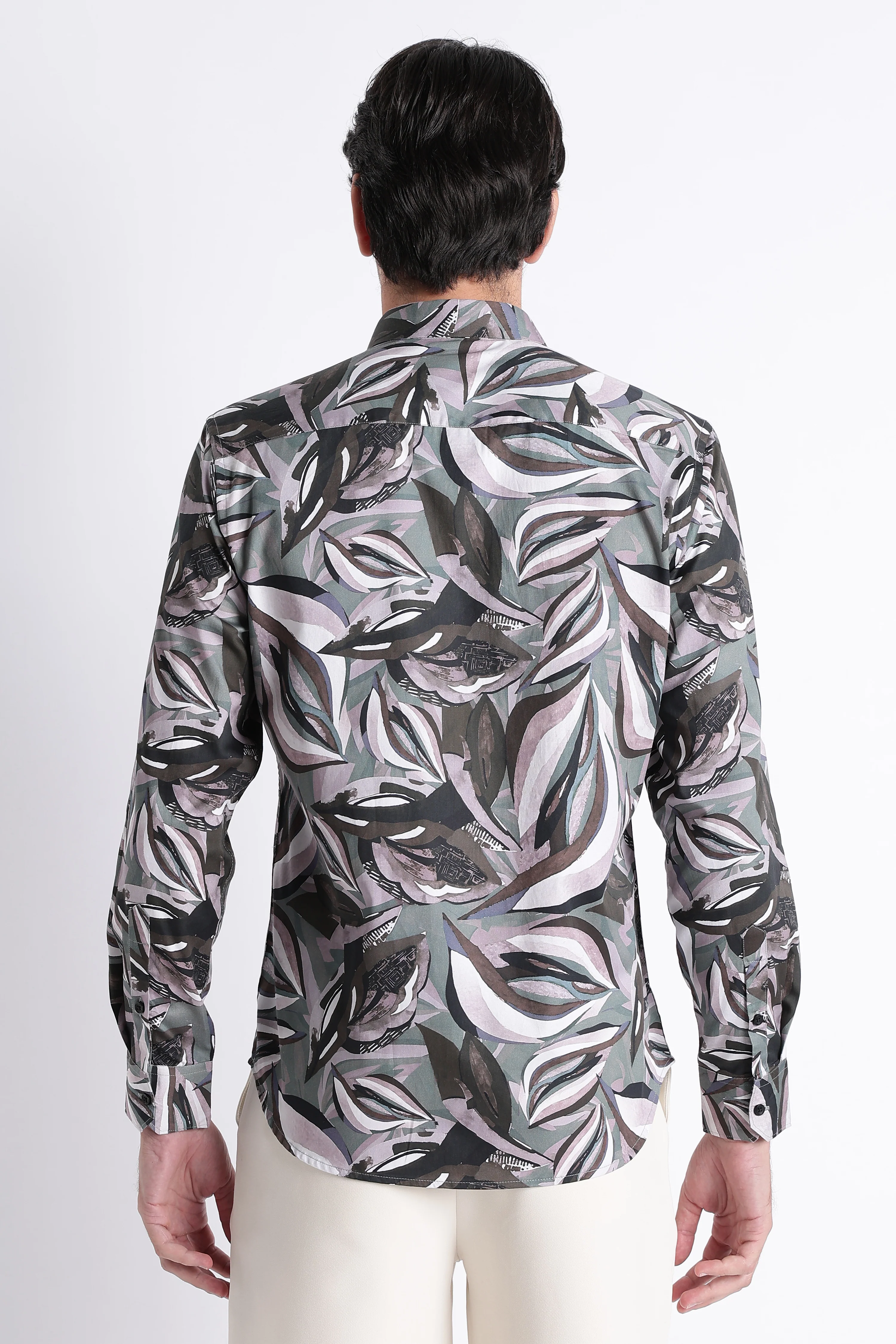 Men Refined Floral Digital Print Shirt - Image 2