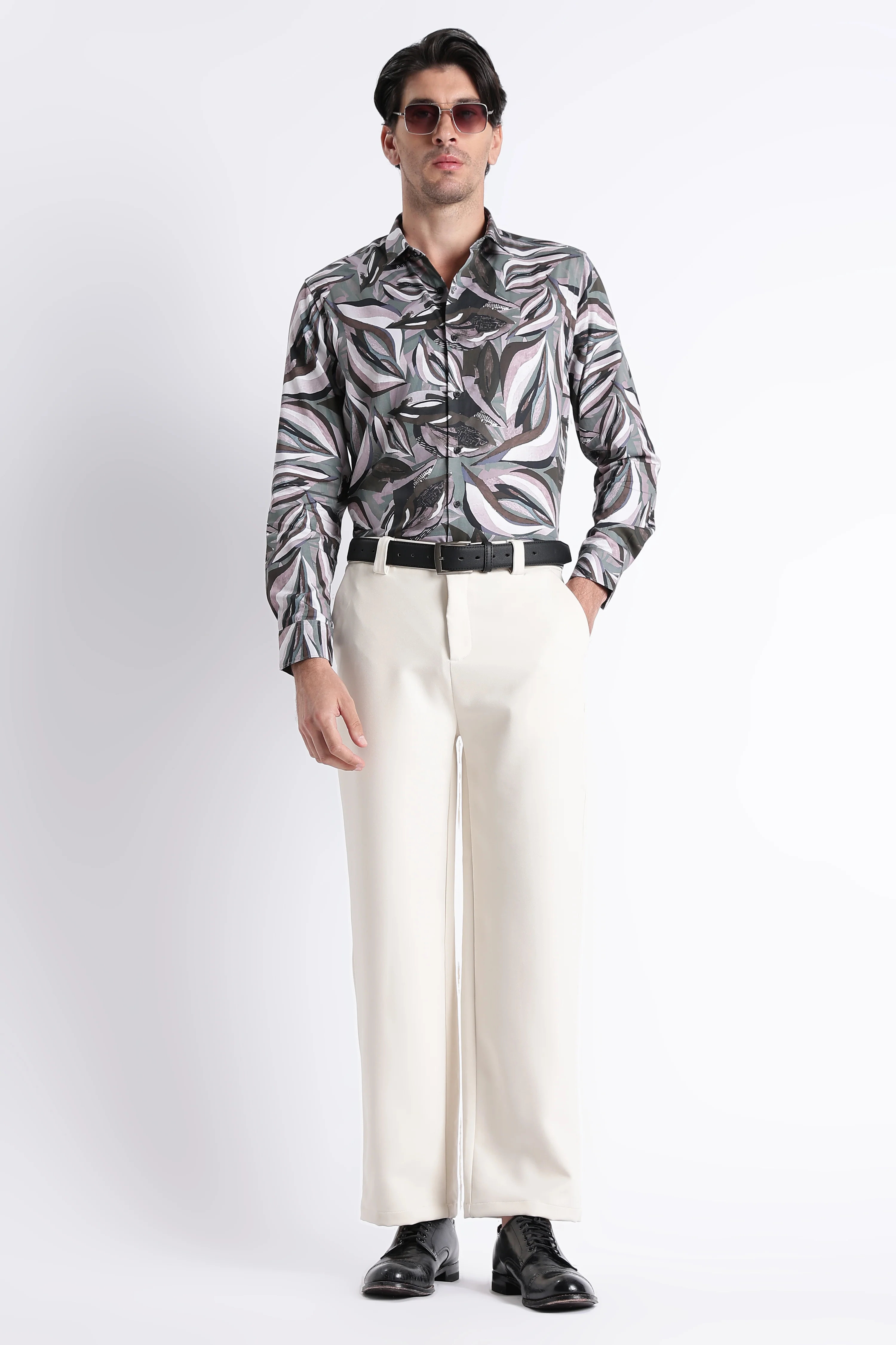 Men Refined Floral Digital Print Shirt - Image 8