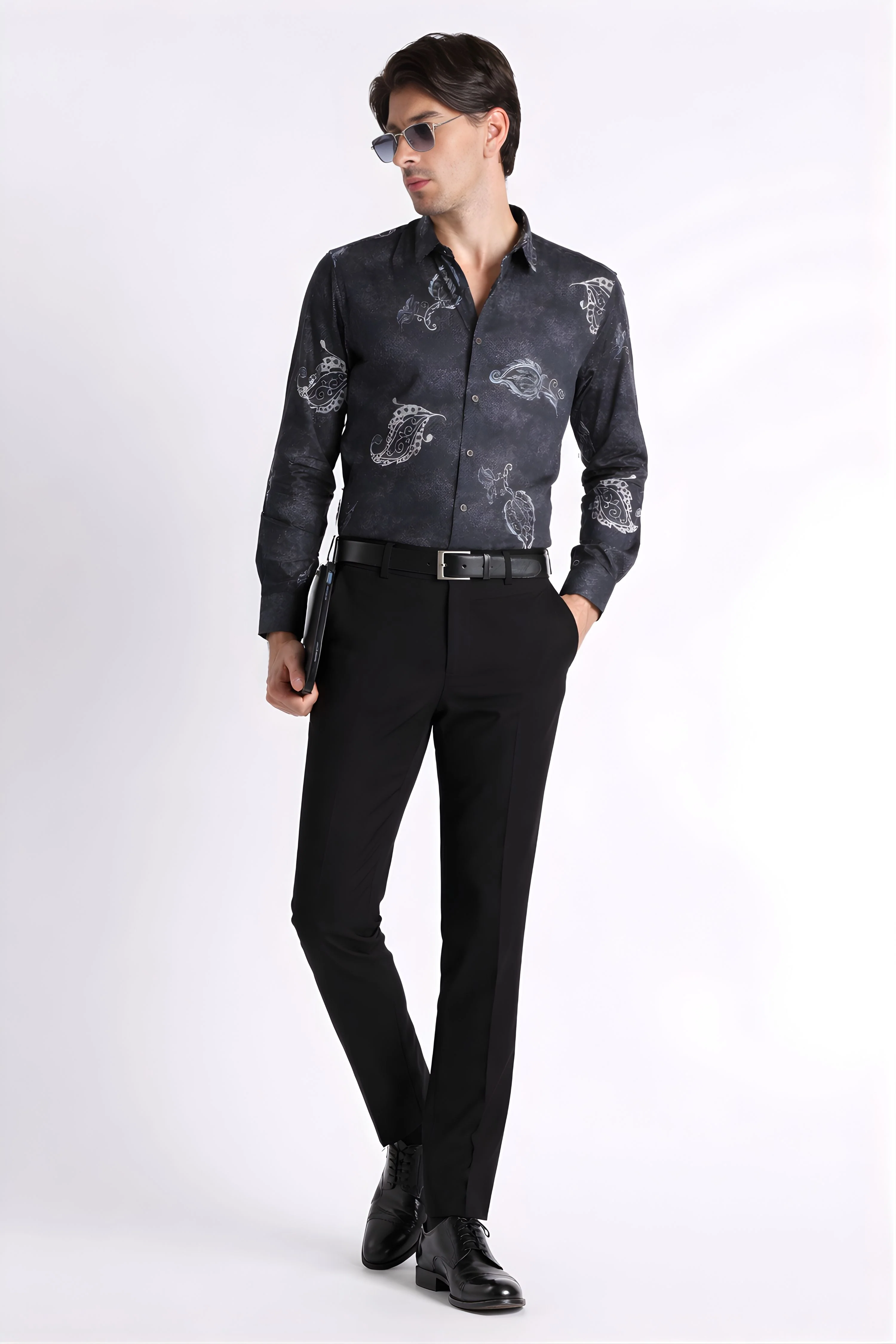 Men Refined Floral Digital Print Shirt - Image 5