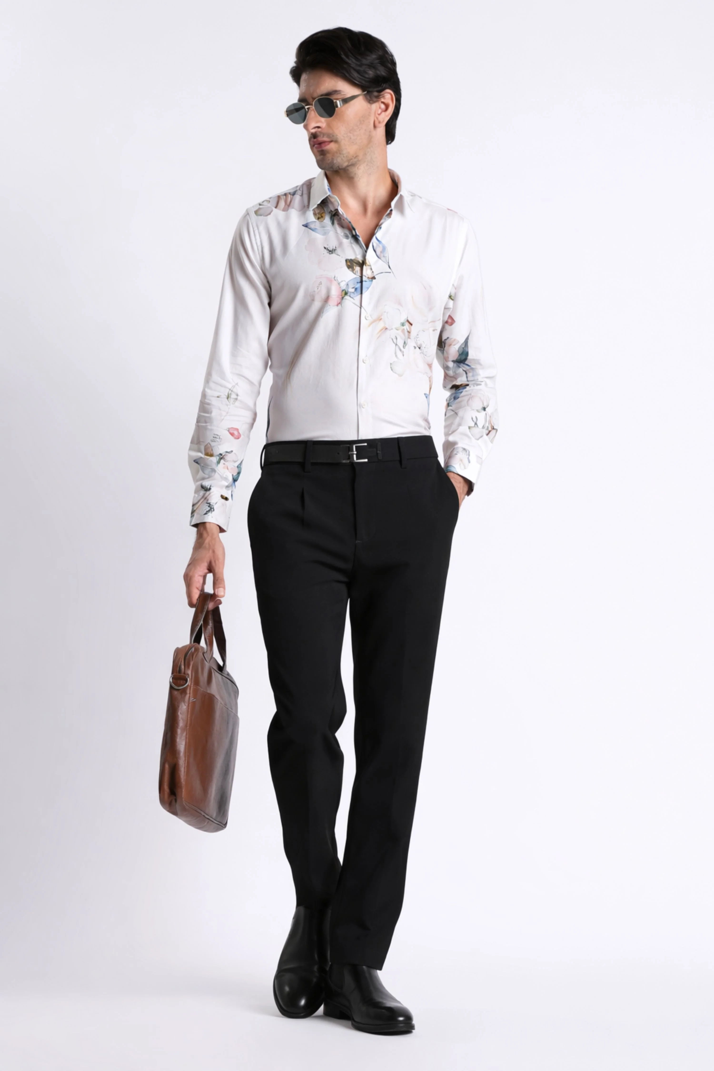 Men Refined Floral Digital Print Shirt - Image 6
