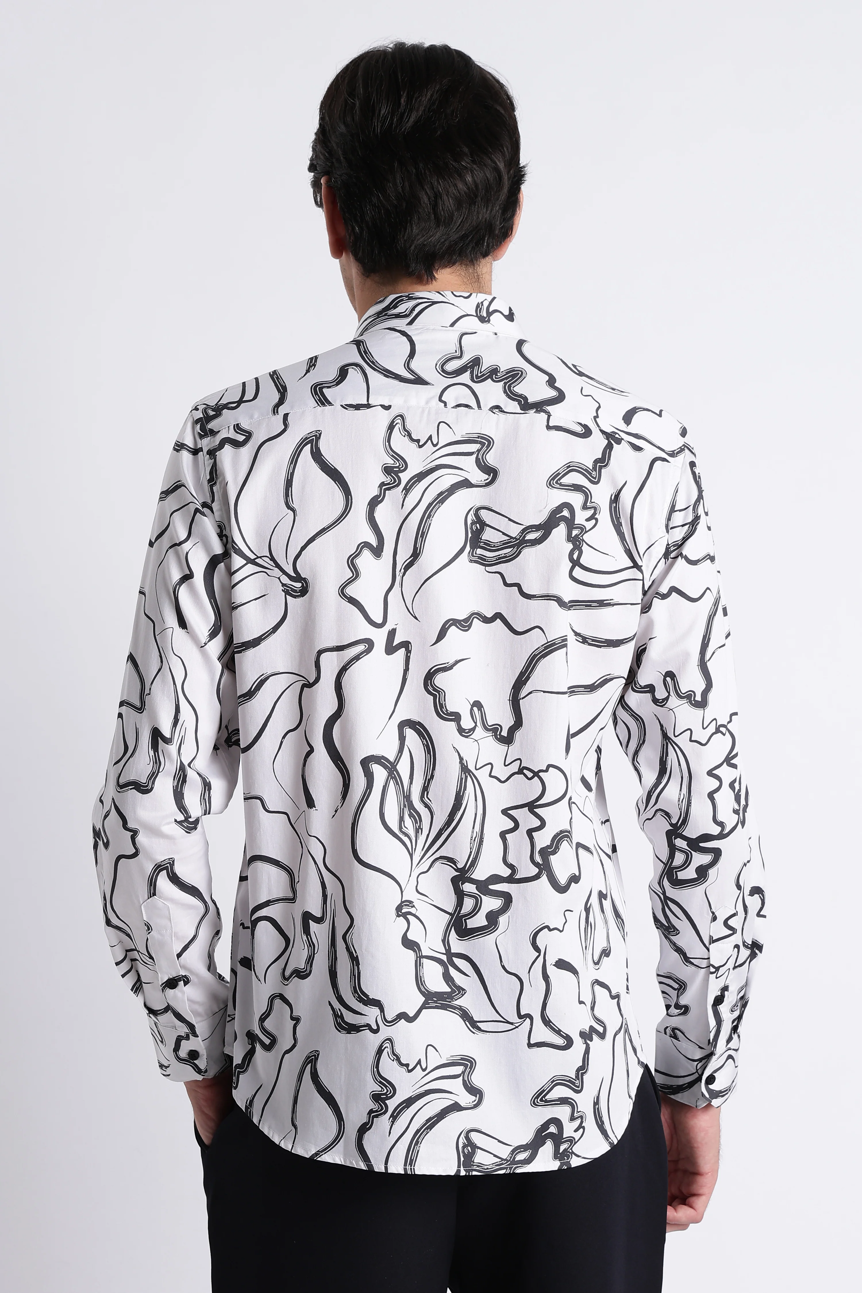 Men Refined Floral Digital Print Shirt - Image 3