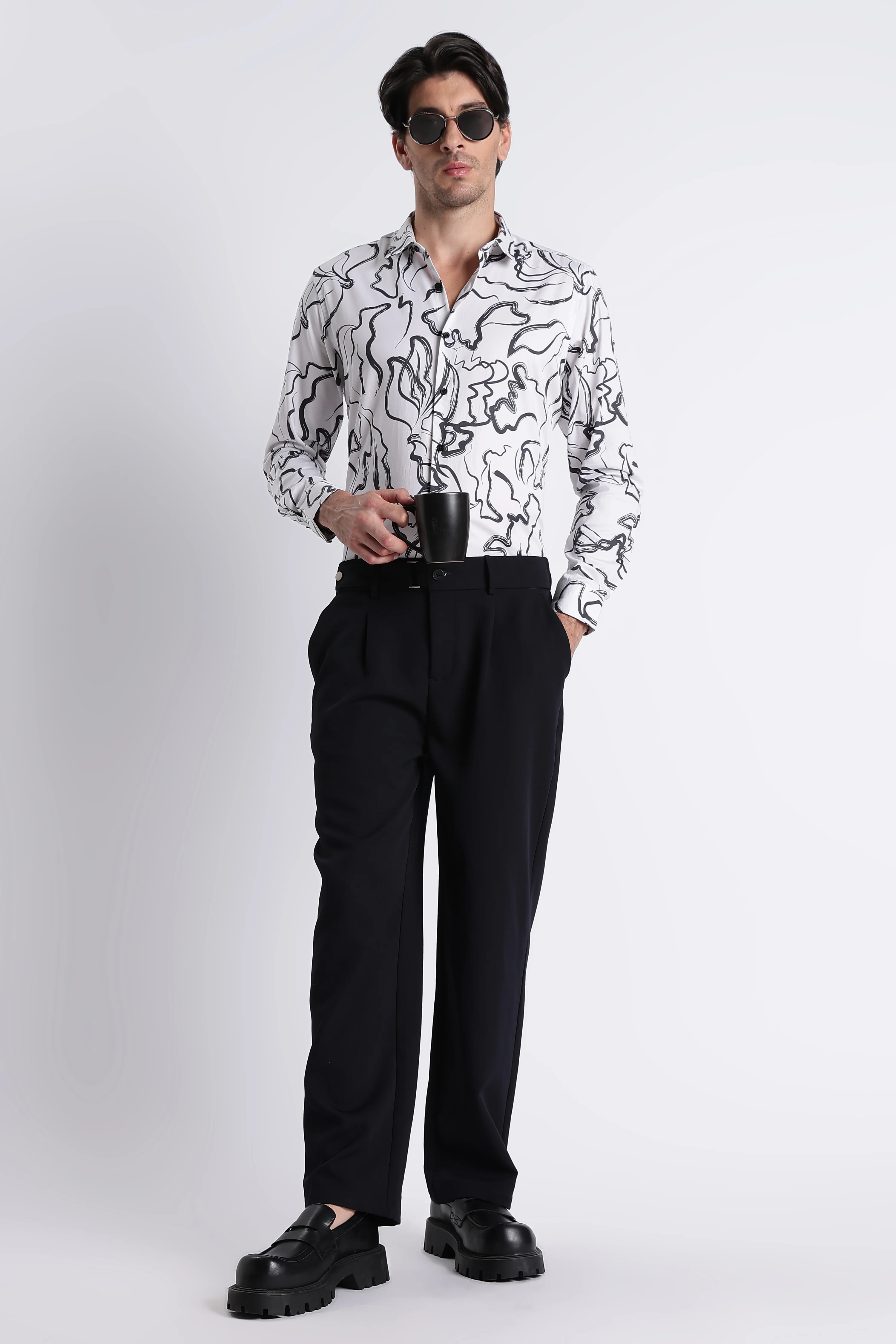 Men Refined Floral Digital Print Shirt - Image 8