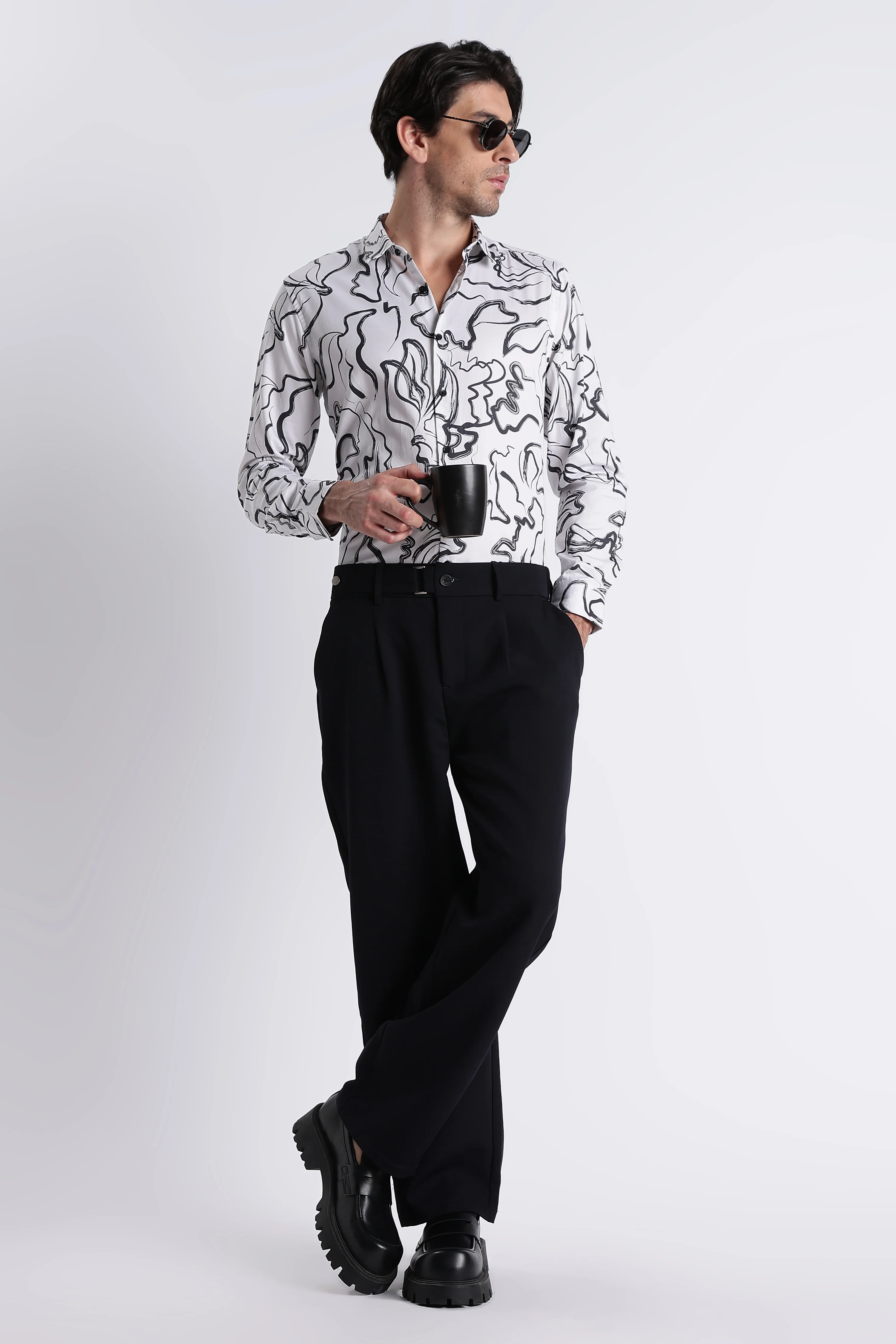 Men Refined Floral Digital Print Shirt - Image 9