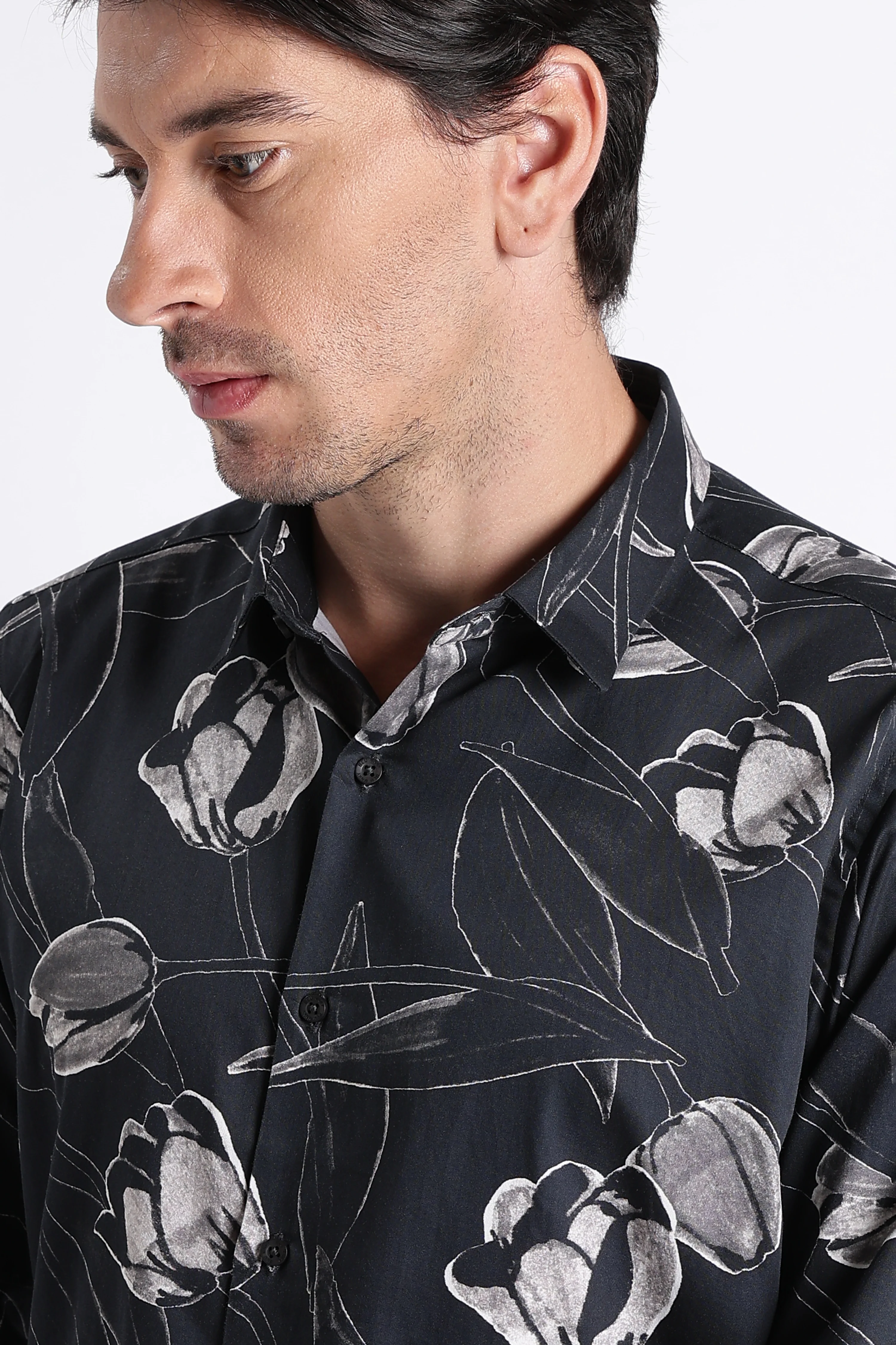 Men Refined Floral Digital Print Shirt - Image 6