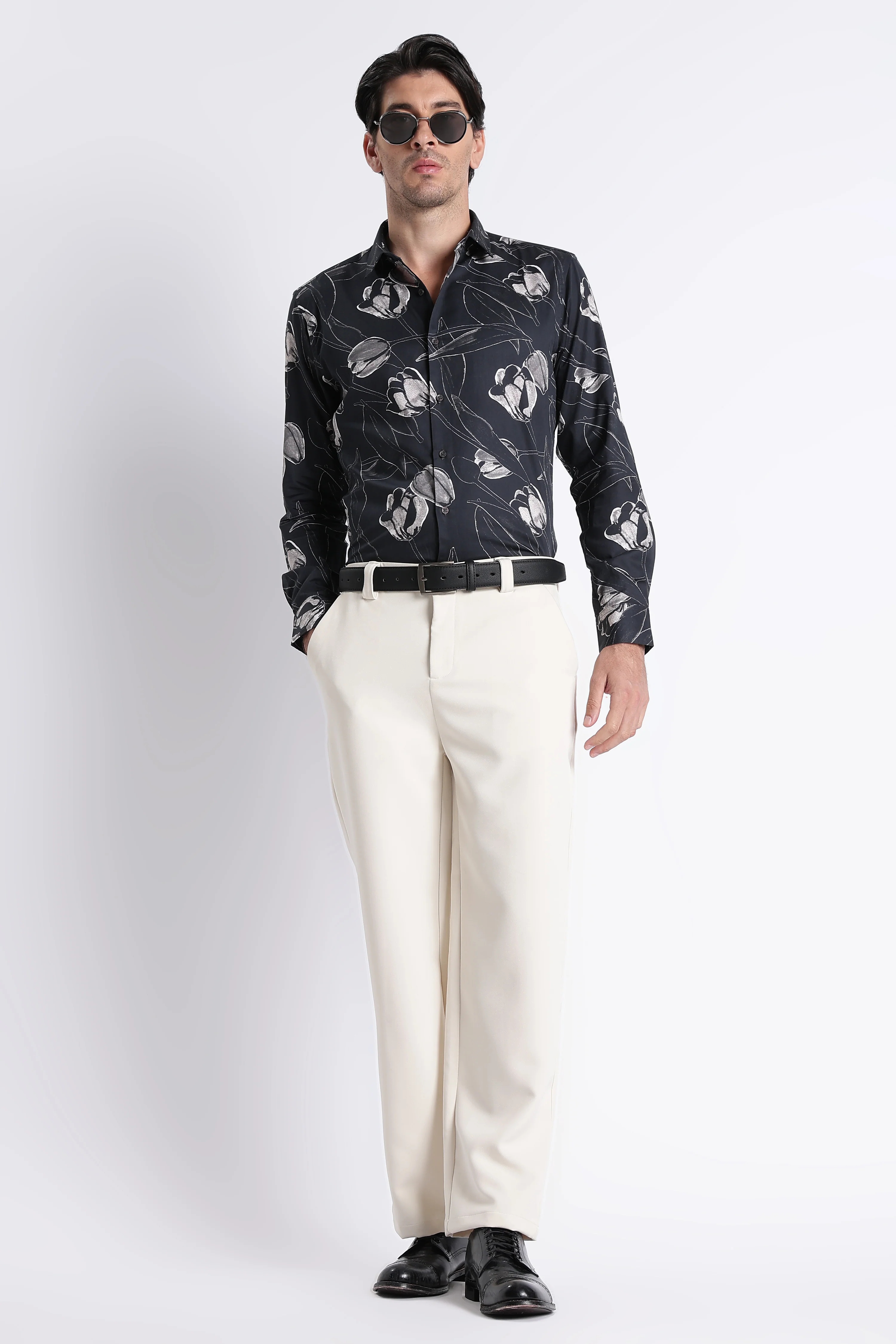 Men Refined Floral Digital Print Shirt - Image 8
