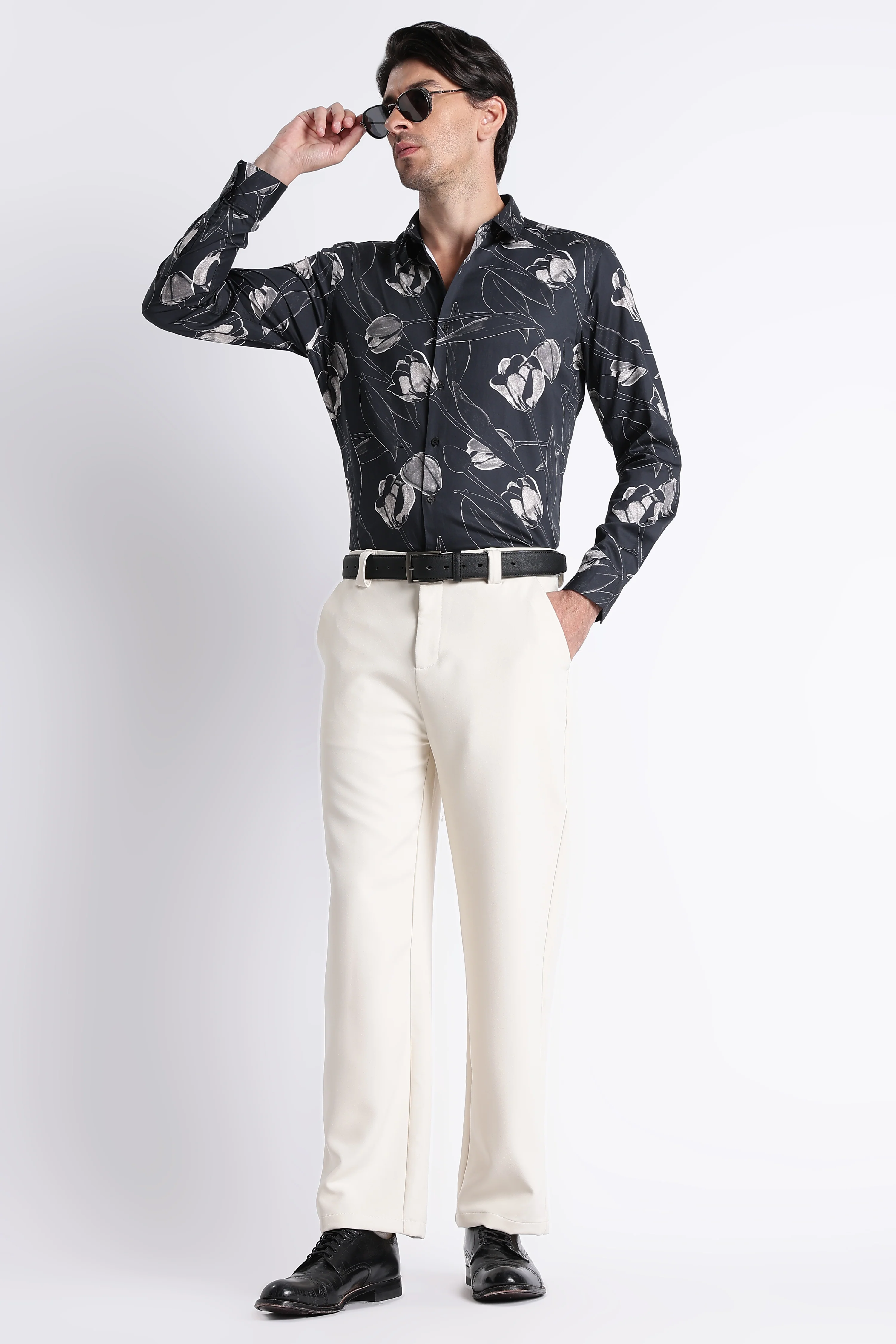 Men Refined Floral Digital Print Shirt - Image 9