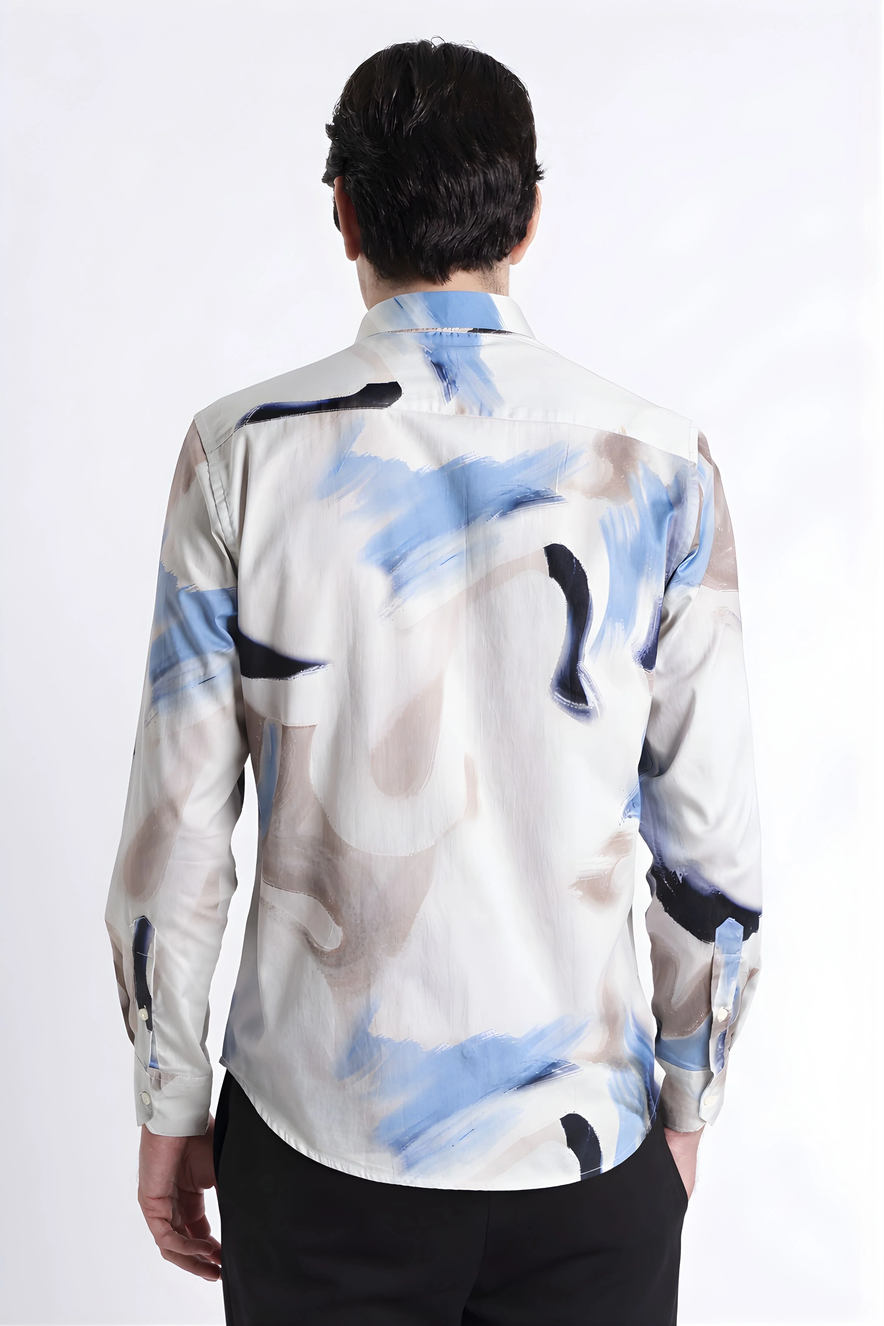 Men Refined Floral Digital Print Shirt - Image 2
