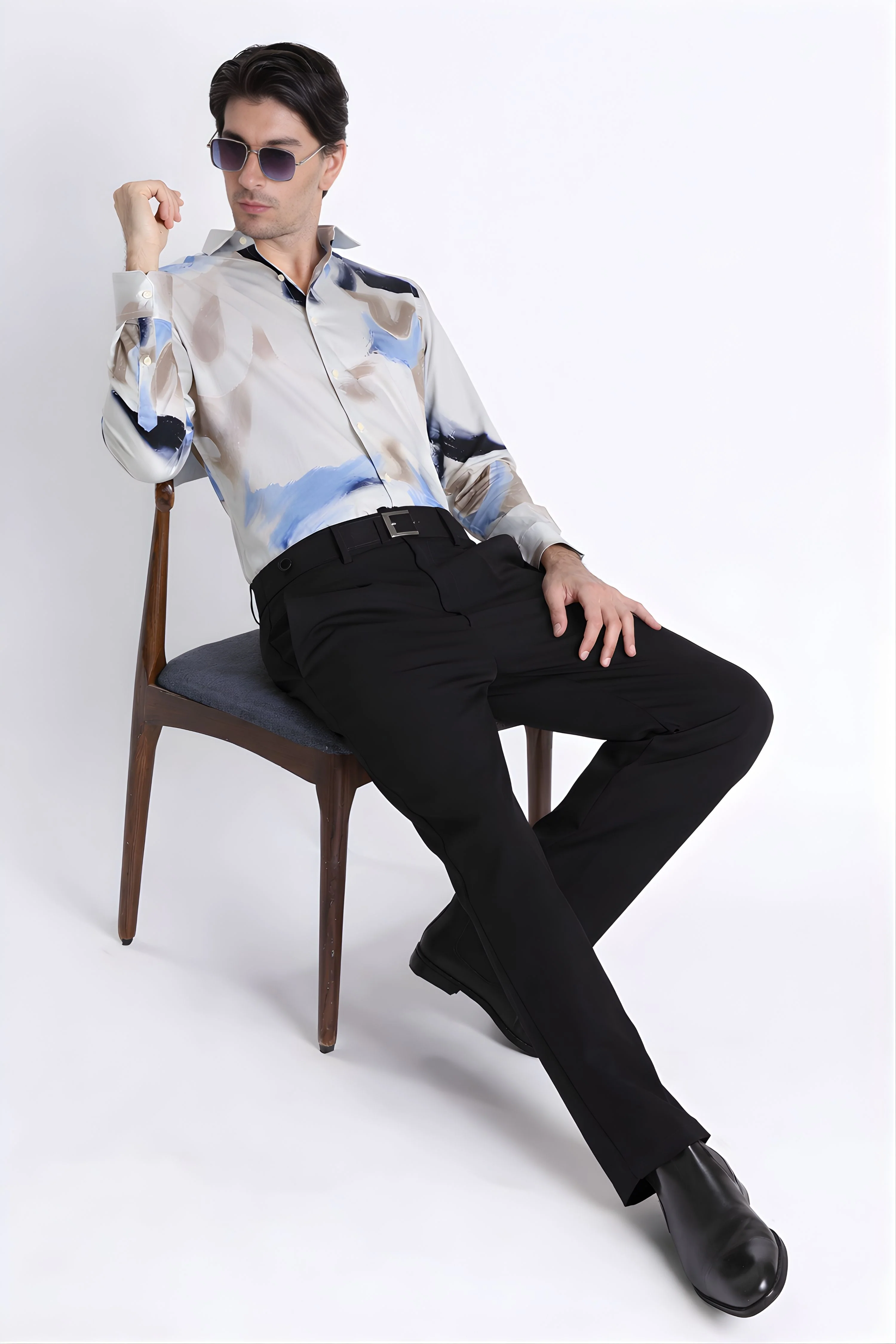 Men Refined Floral Digital Print Shirt - Image 3