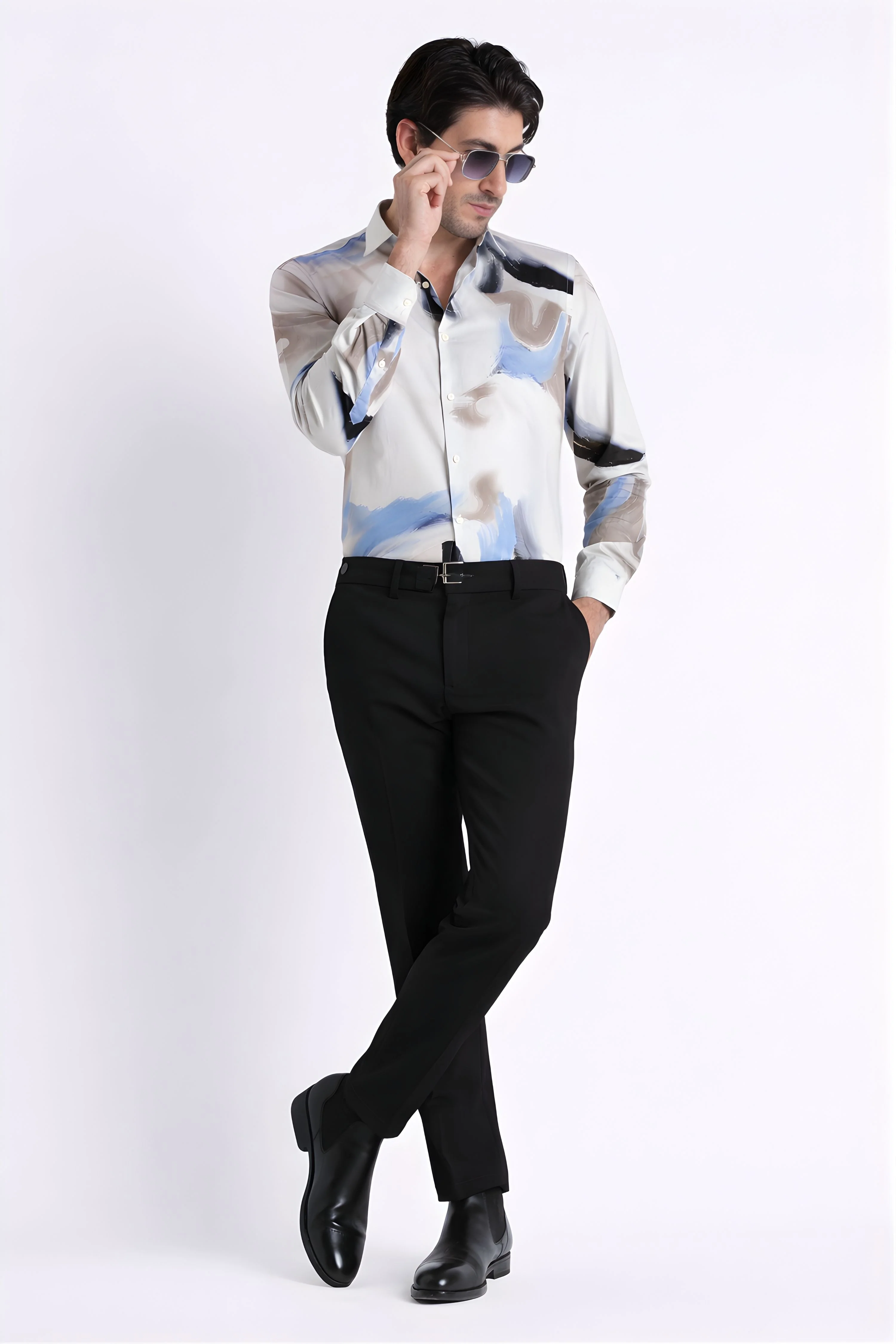 Men Refined Floral Digital Print Shirt - Image 5