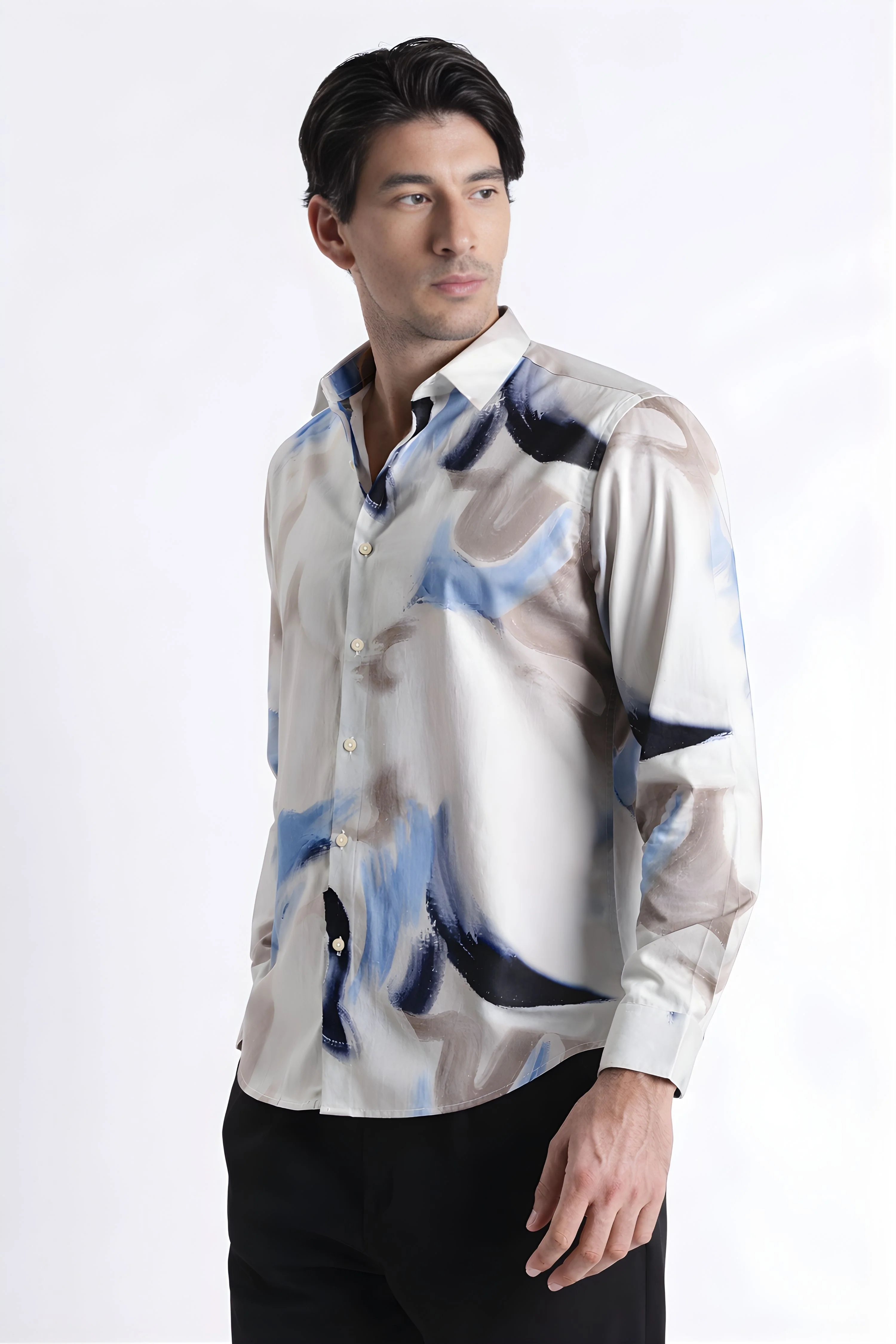 Men Refined Floral Digital Print Shirt - Image 8