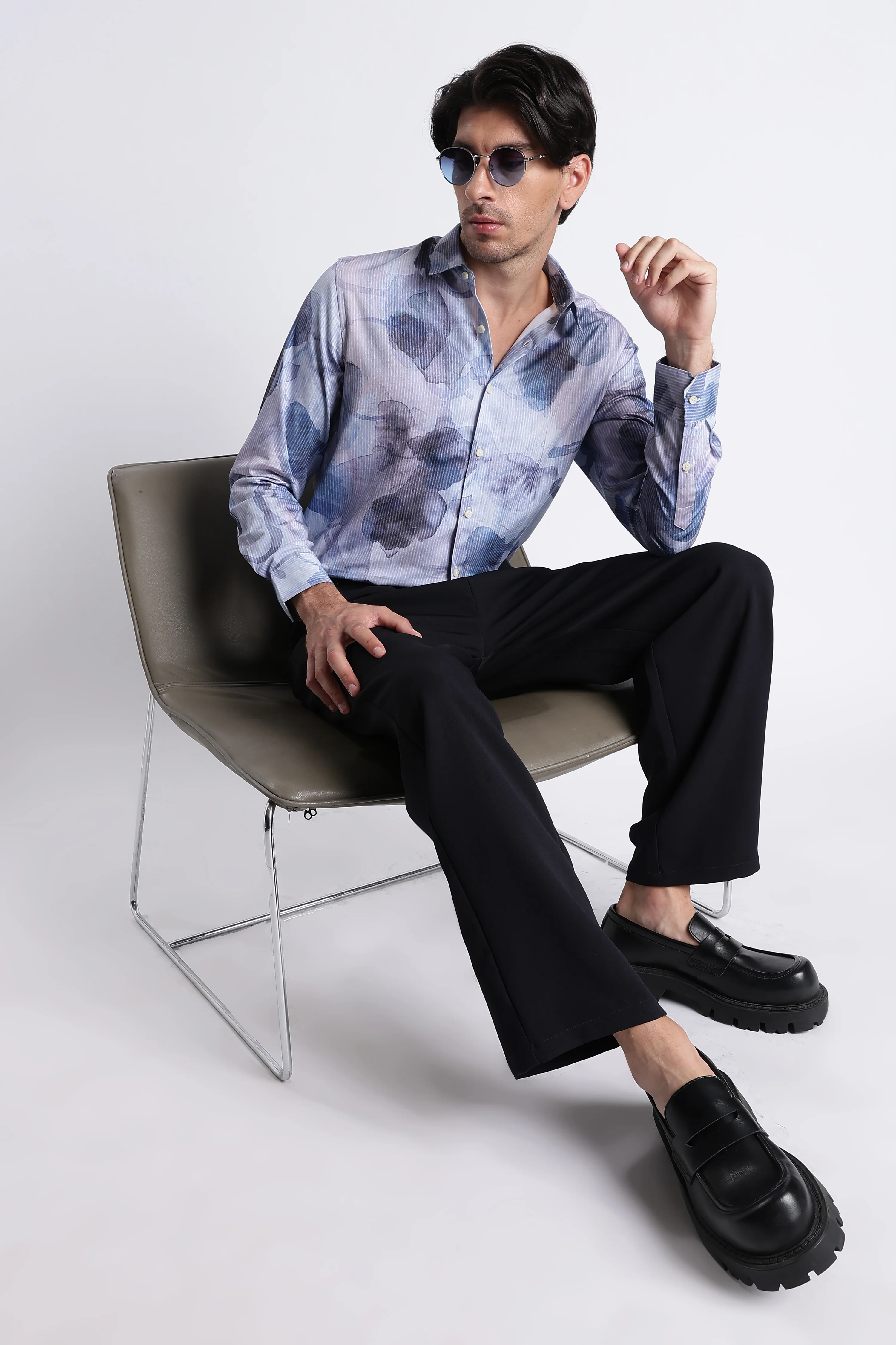 Men Refined Floral Digital Print Shirt - Image 10