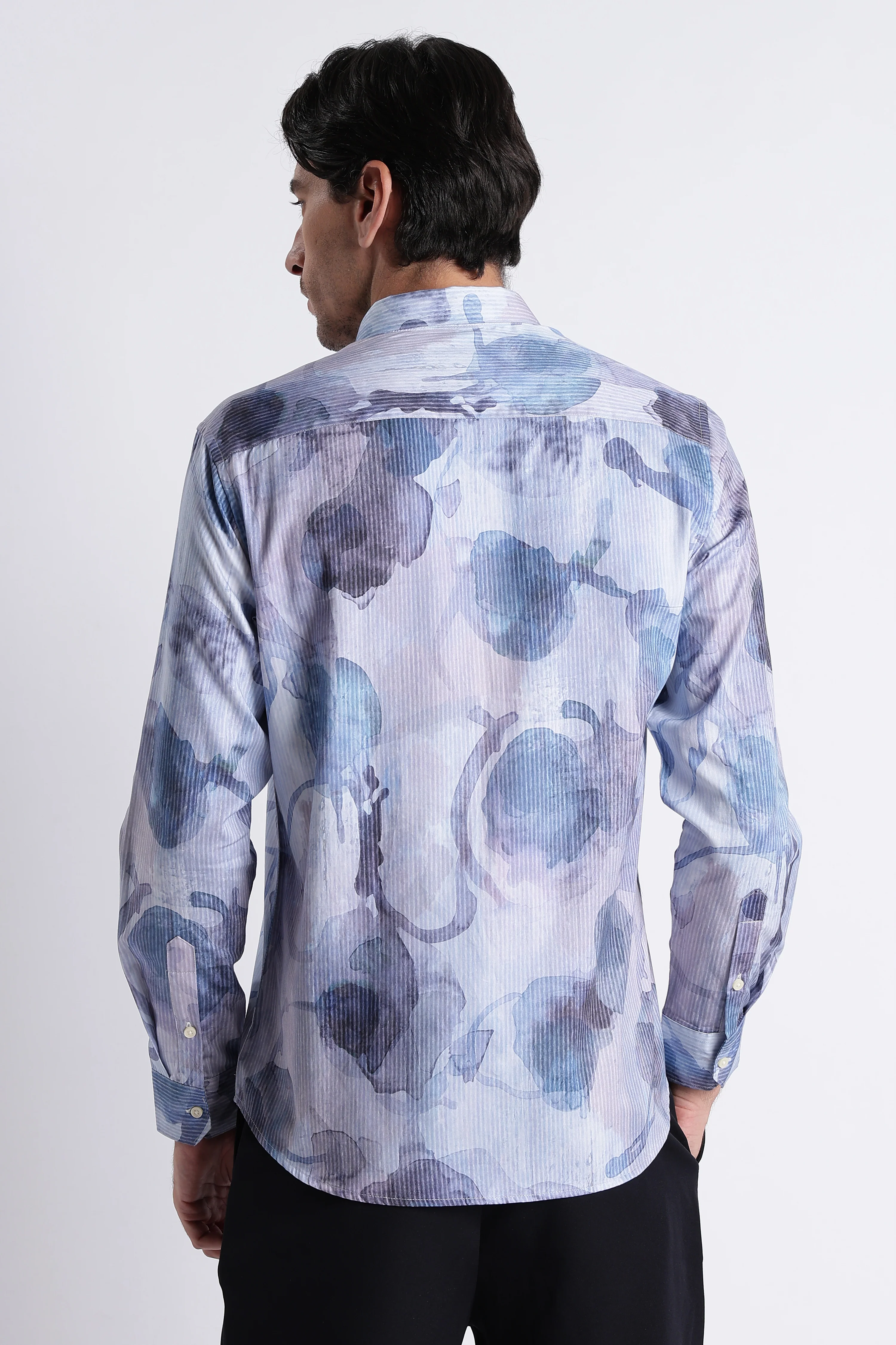Men Refined Floral Digital Print Shirt - Image 3