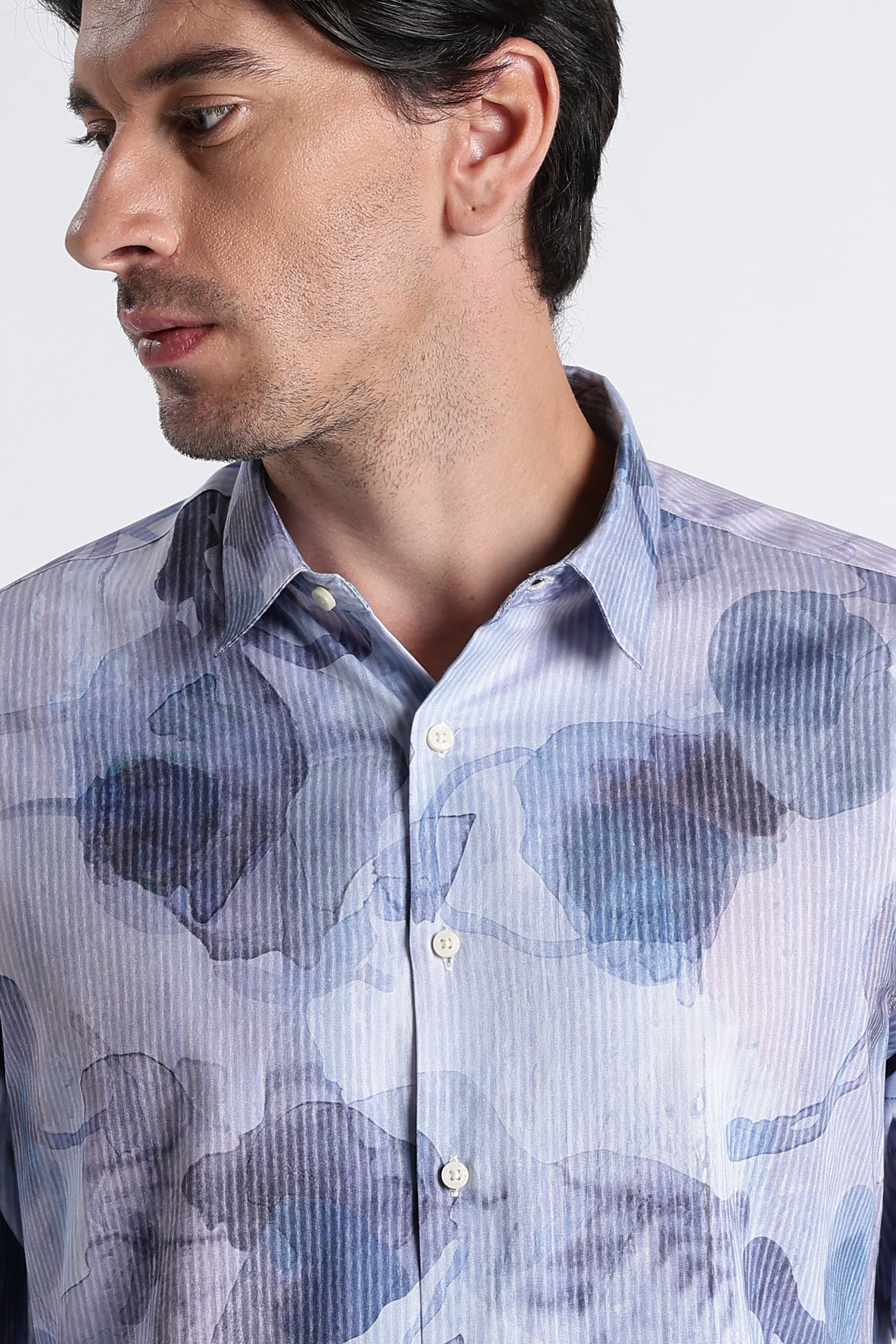 Men Refined Floral Digital Print Shirt - Image 4
