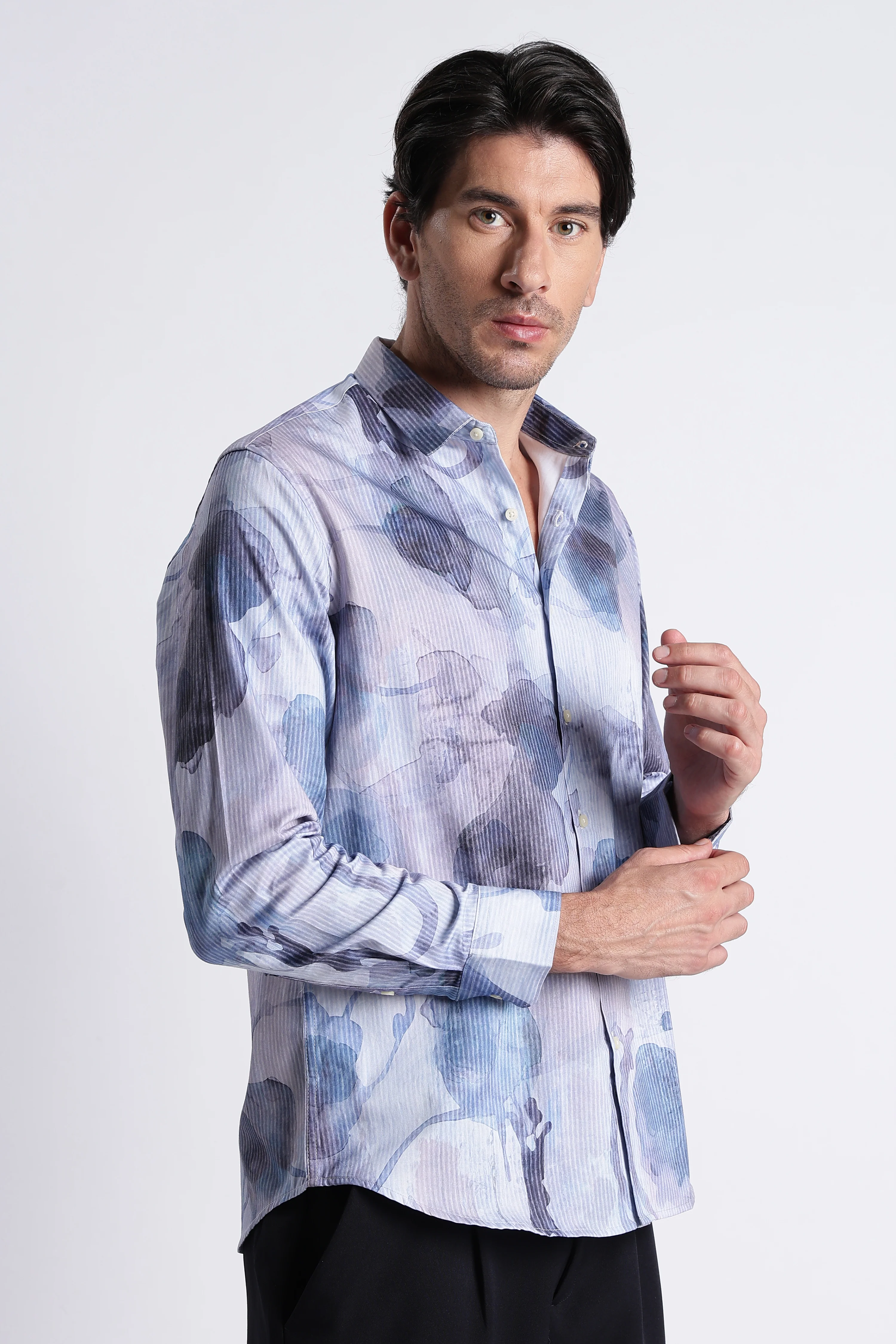 Men Refined Floral Digital Print Shirt - Image 6