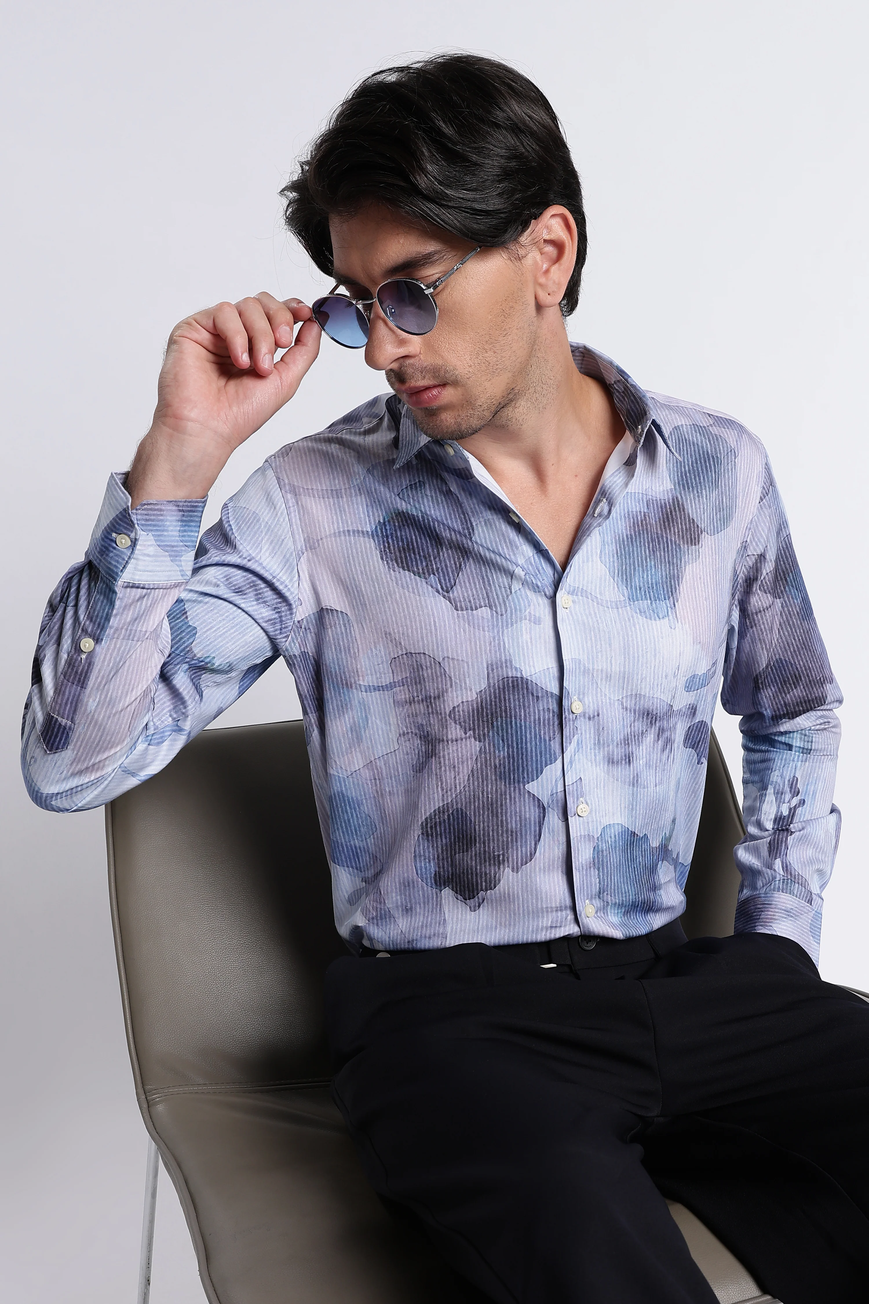 Men Refined Floral Digital Print Shirt - Image 9