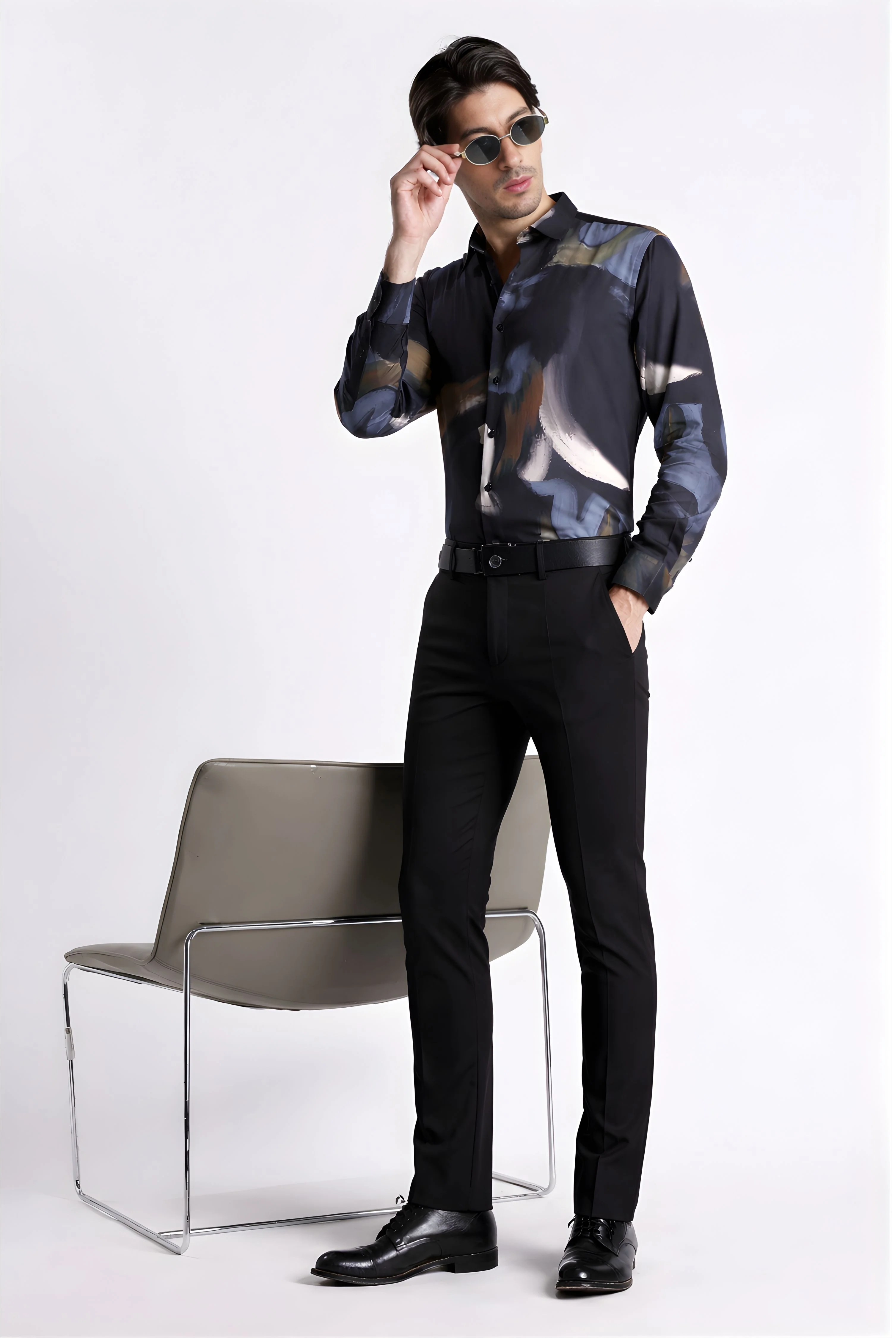 Men Refined Floral Digital Print Shirt - Image 2