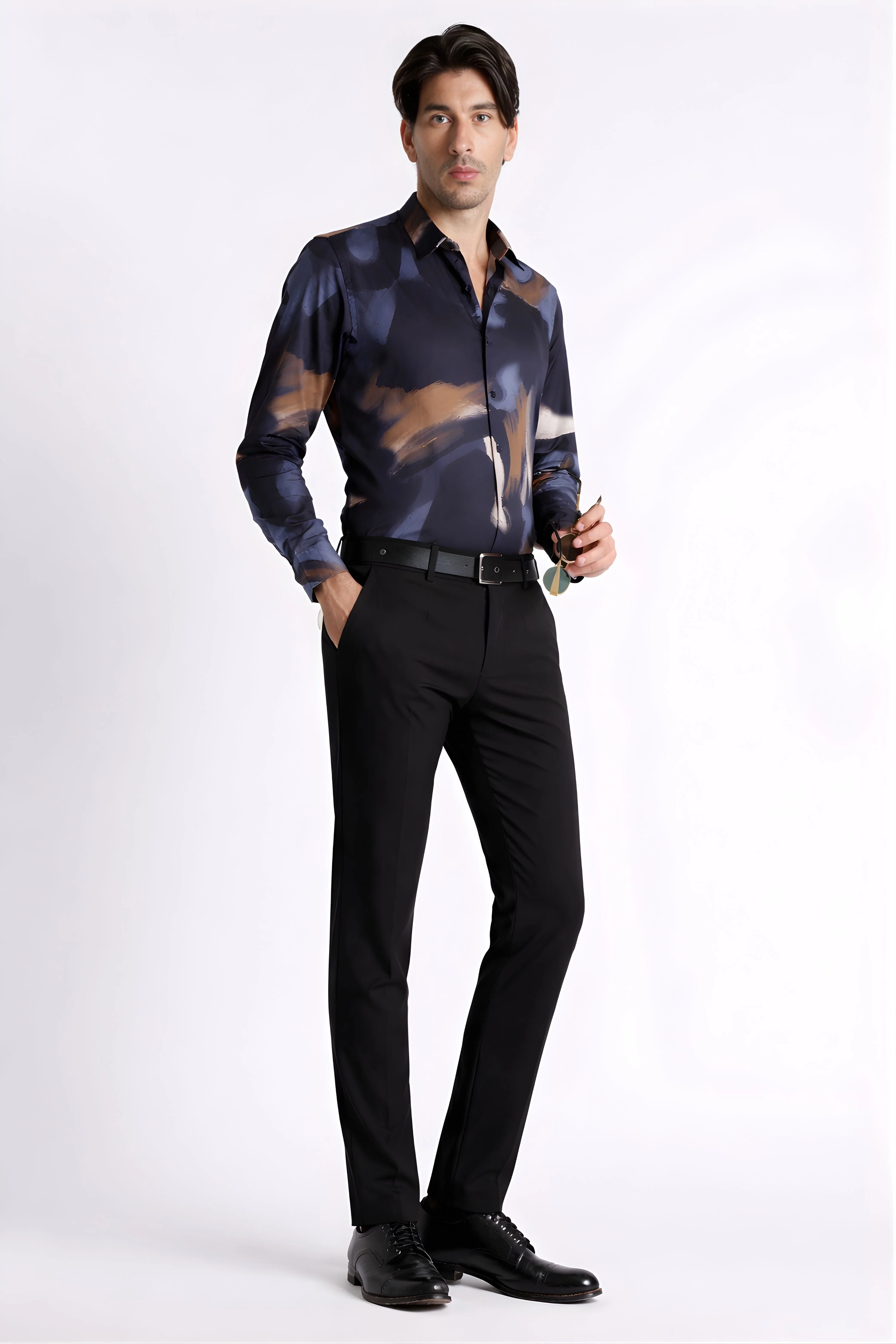 Men Refined Floral Digital Print Shirt - Image 3