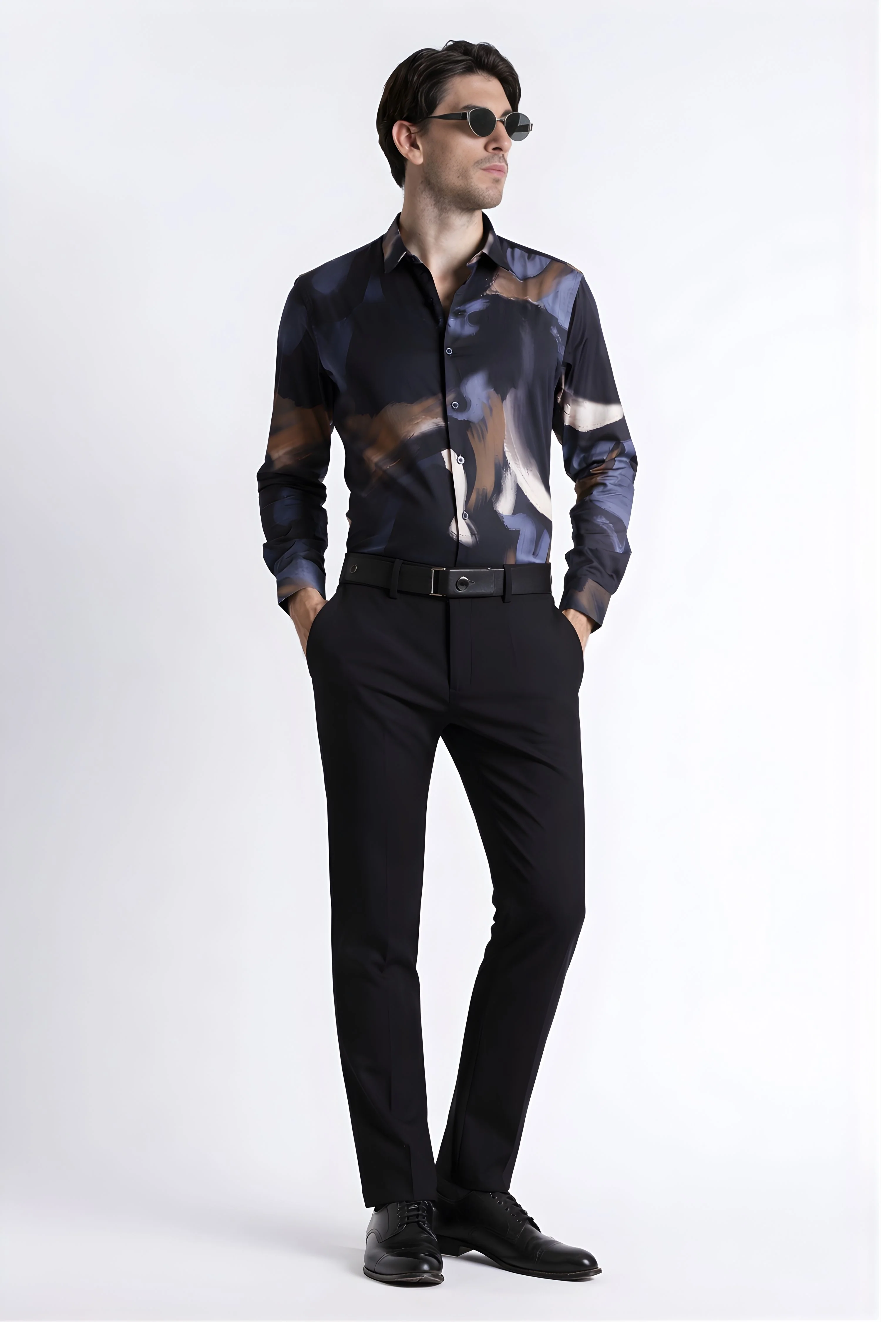 Men Refined Floral Digital Print Shirt - Image 4