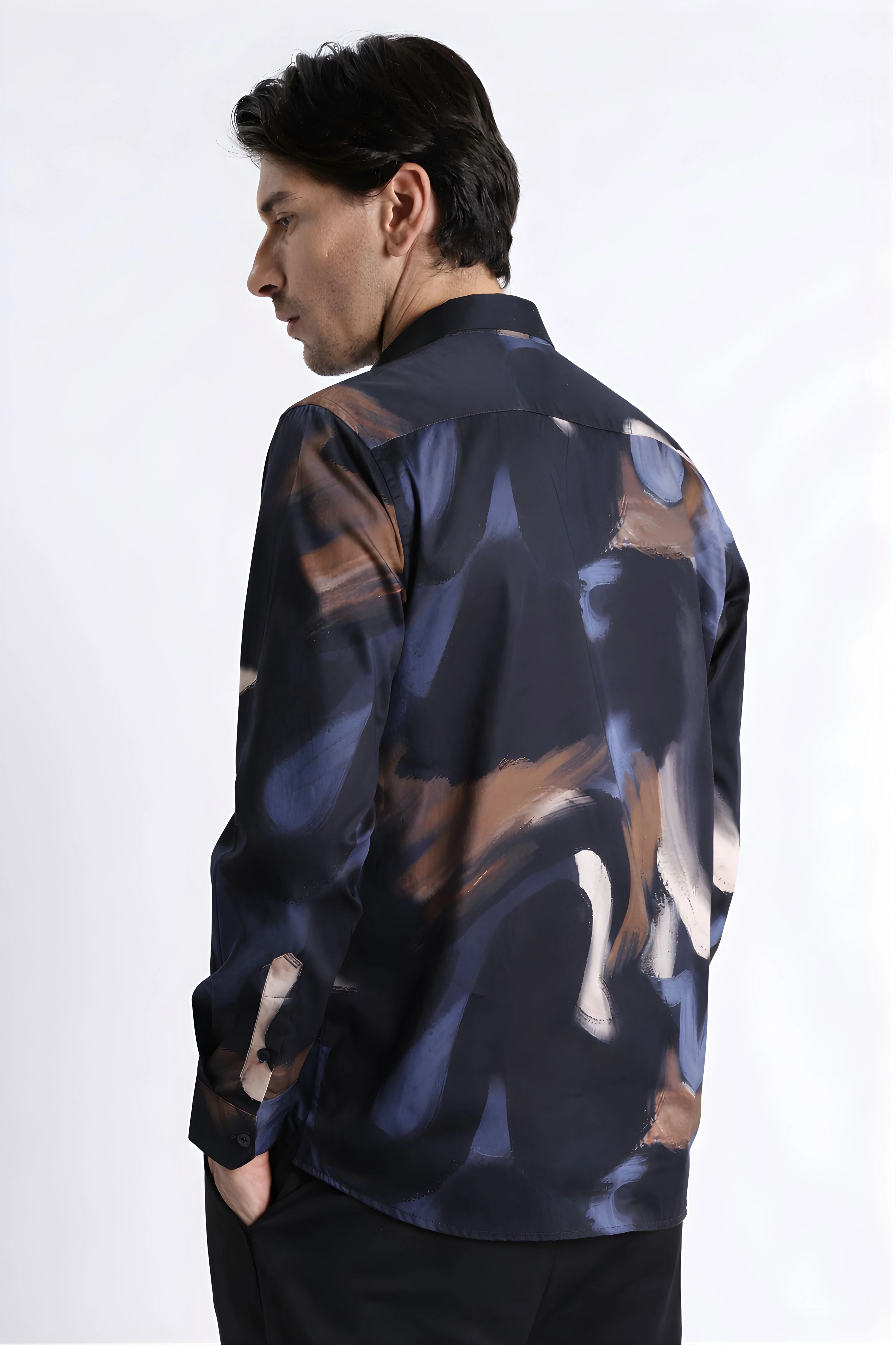 Men Refined Floral Digital Print Shirt - Image 8
