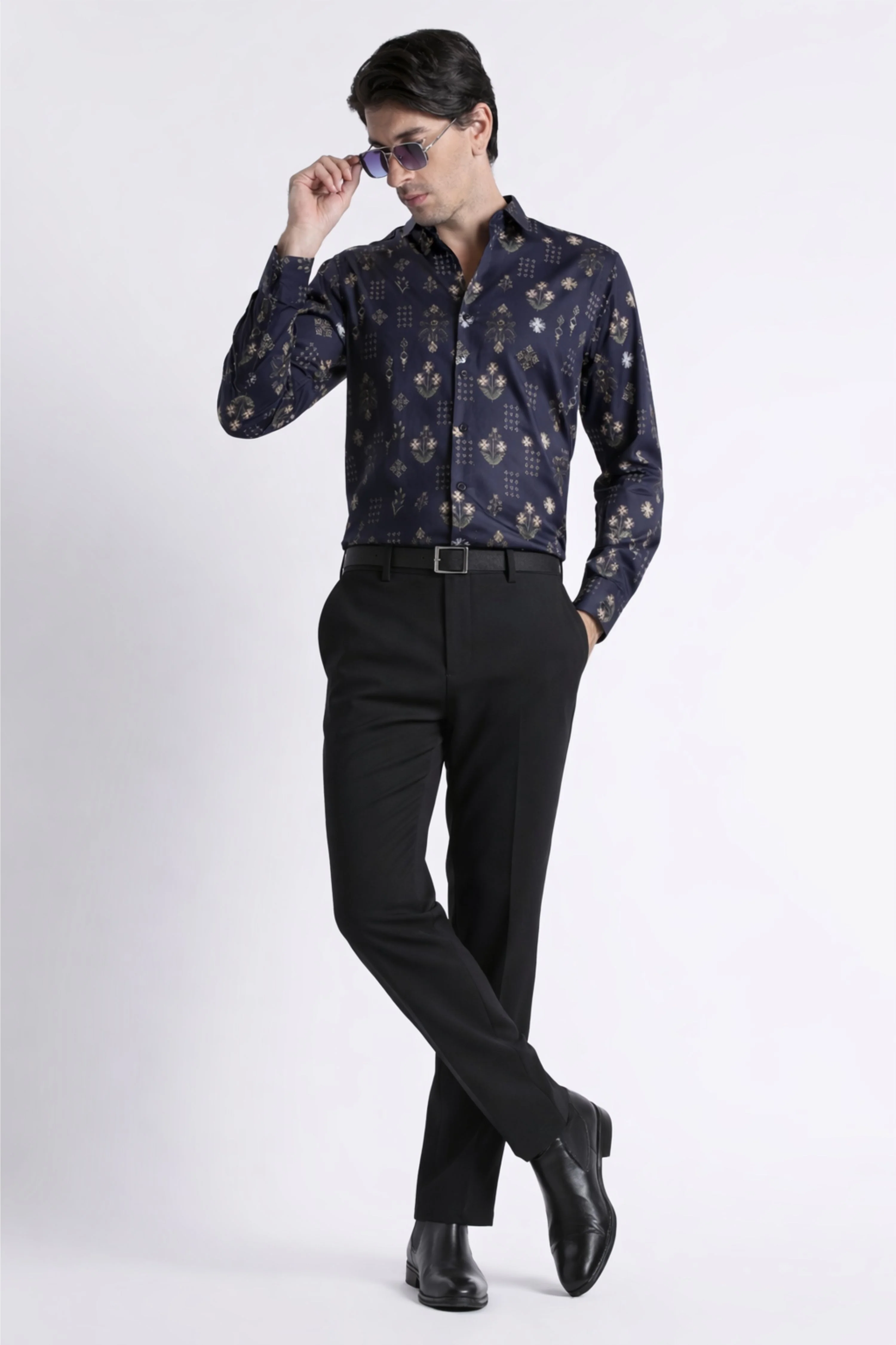 Men Refined Floral Digital Print Shirt - Image 7