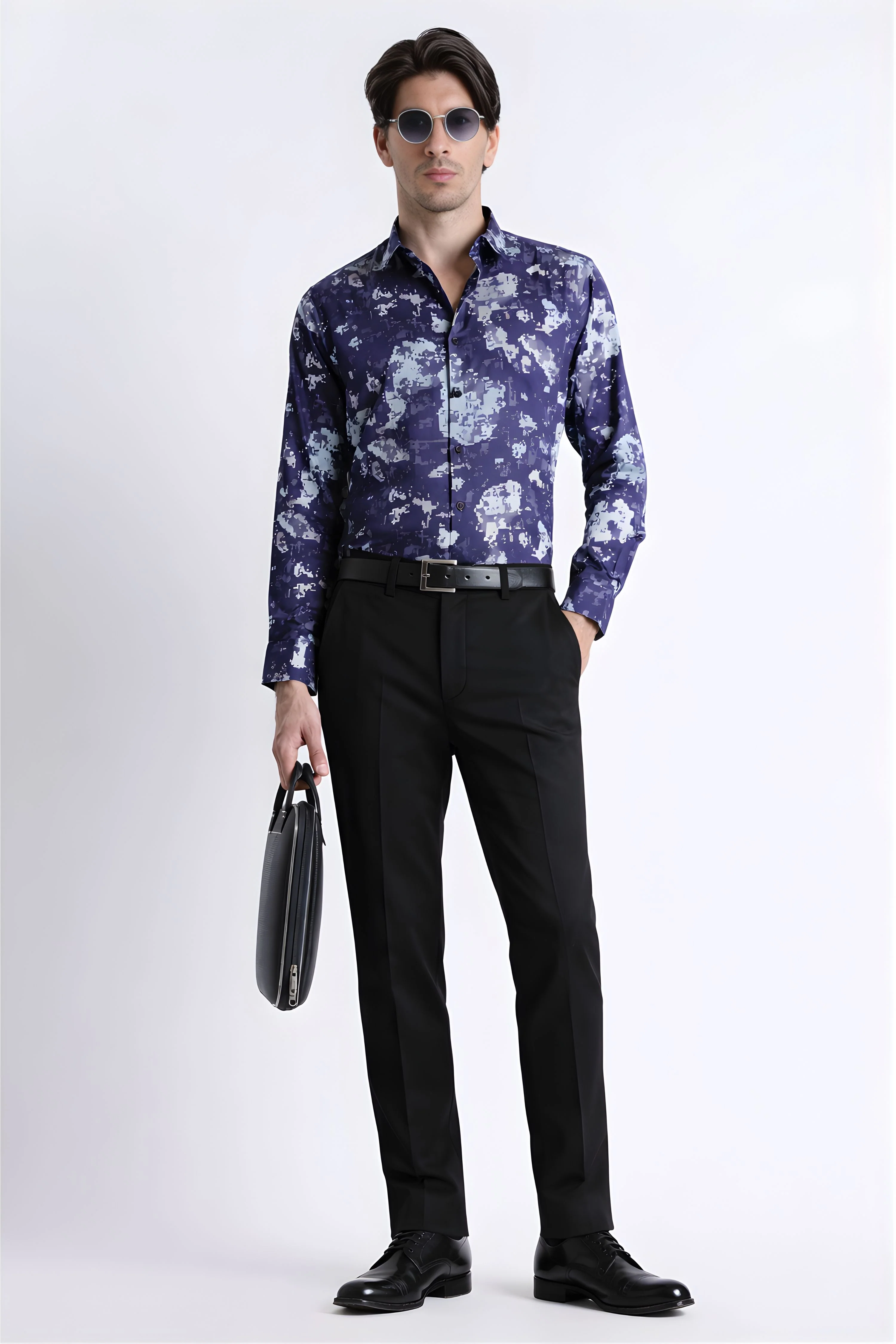 Men Refined Floral Digital Print Shirt - Image 8