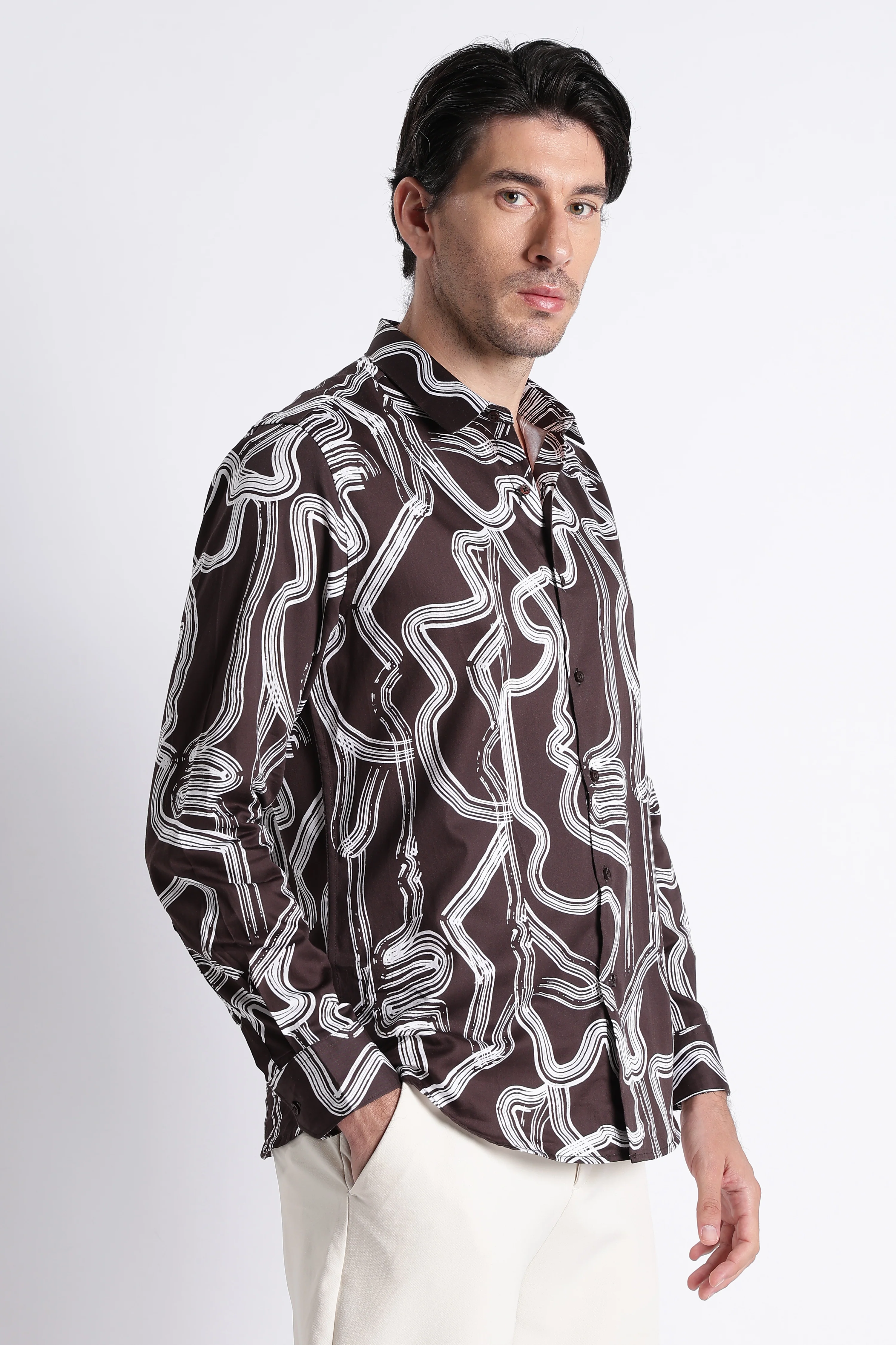 Men Refined Floral Digital Print Shirt - Image 10