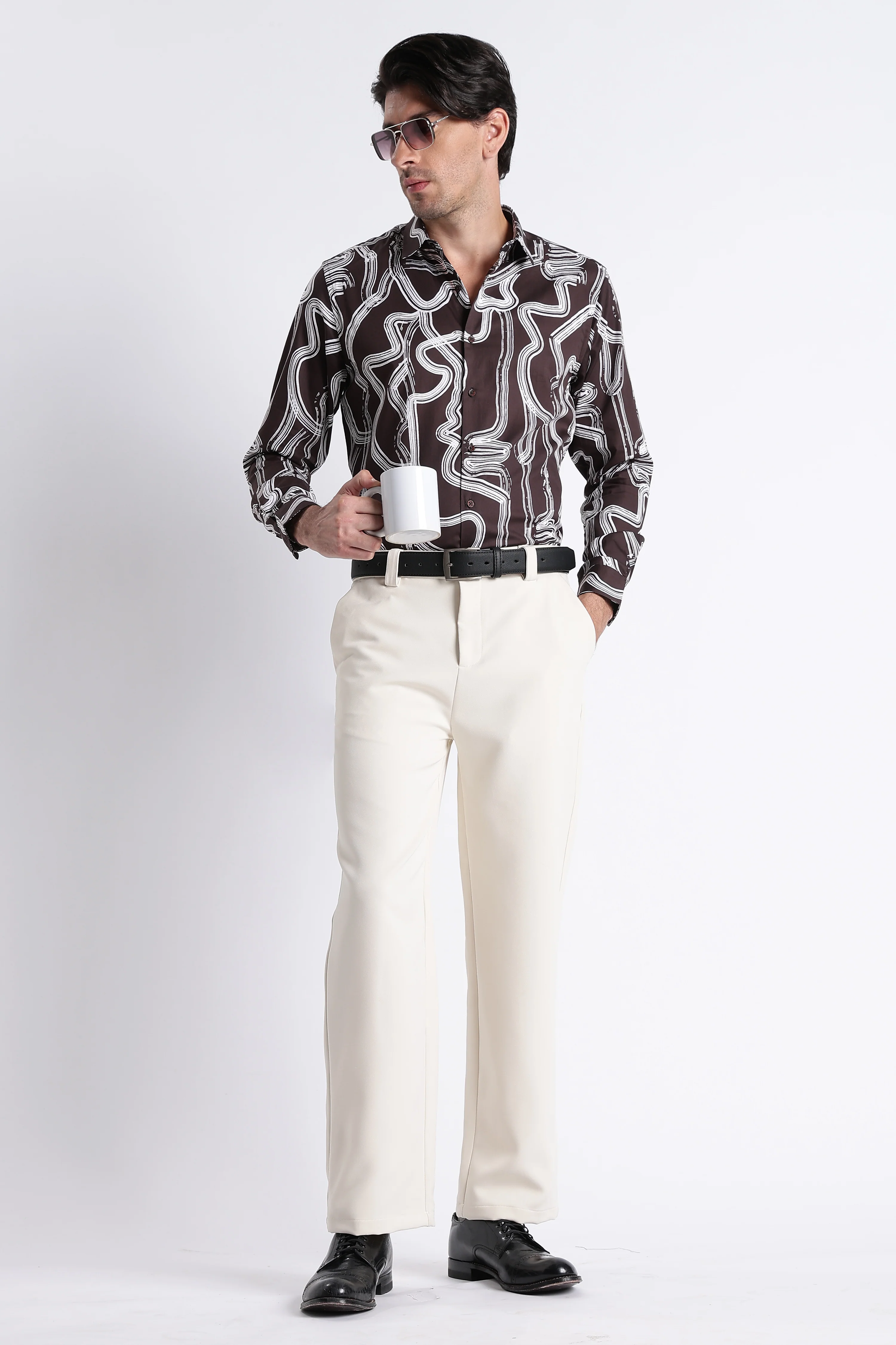 Men Refined Floral Digital Print Shirt - Image 3