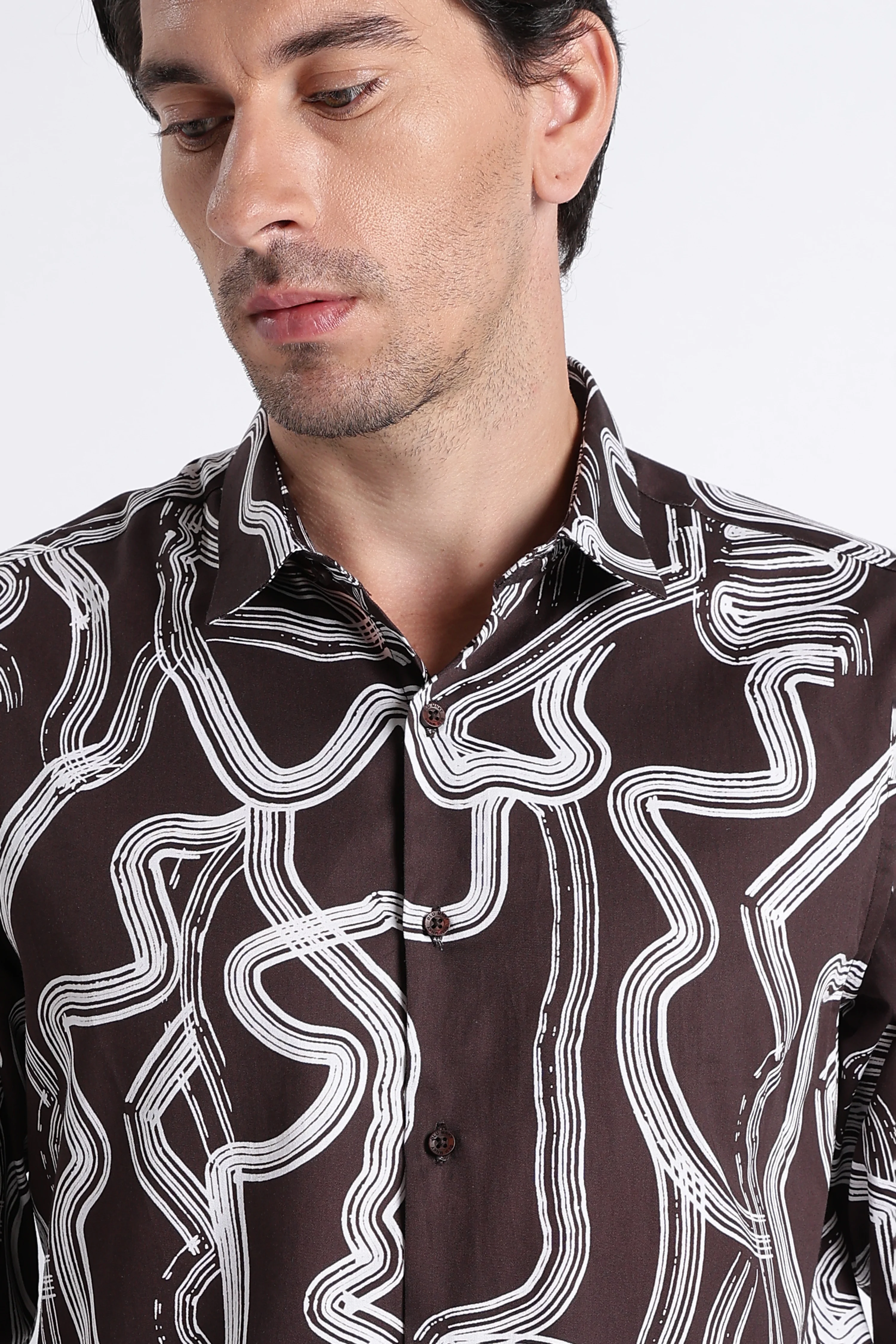 Men Refined Floral Digital Print Shirt - Image 8