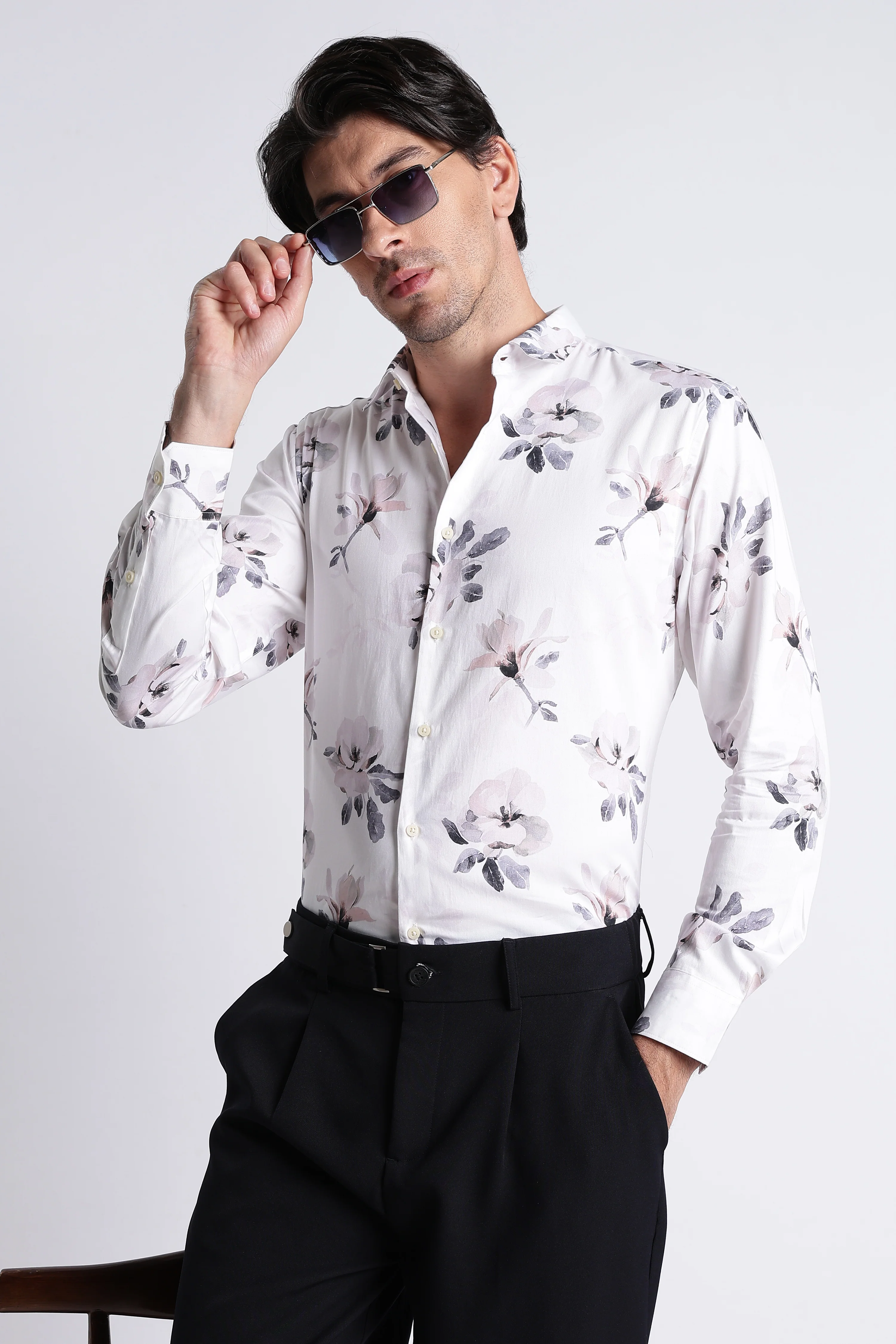 Men Refined Floral Digital Print Shirt - Image 10