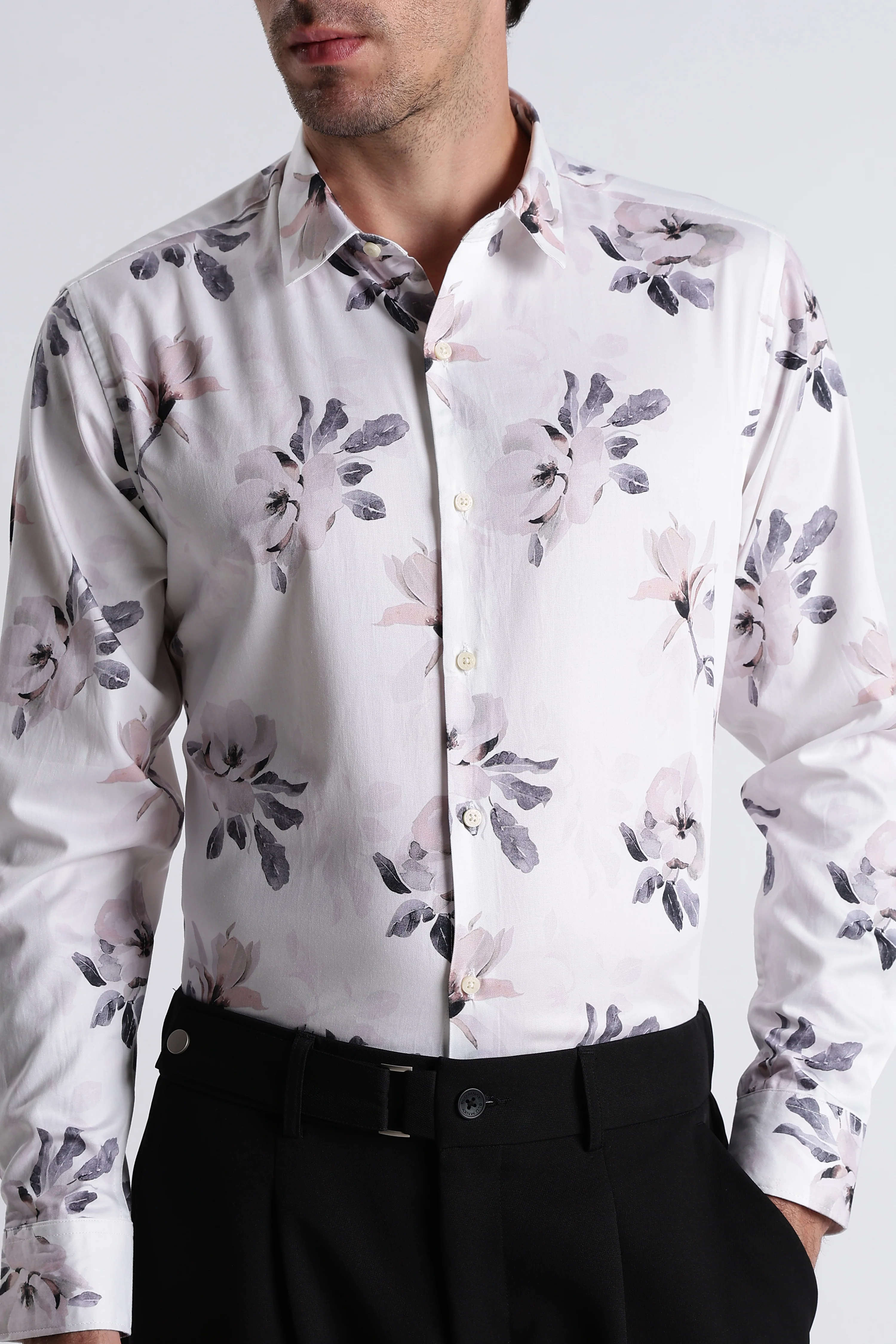 Men Refined Floral Digital Print Shirt - Image 12
