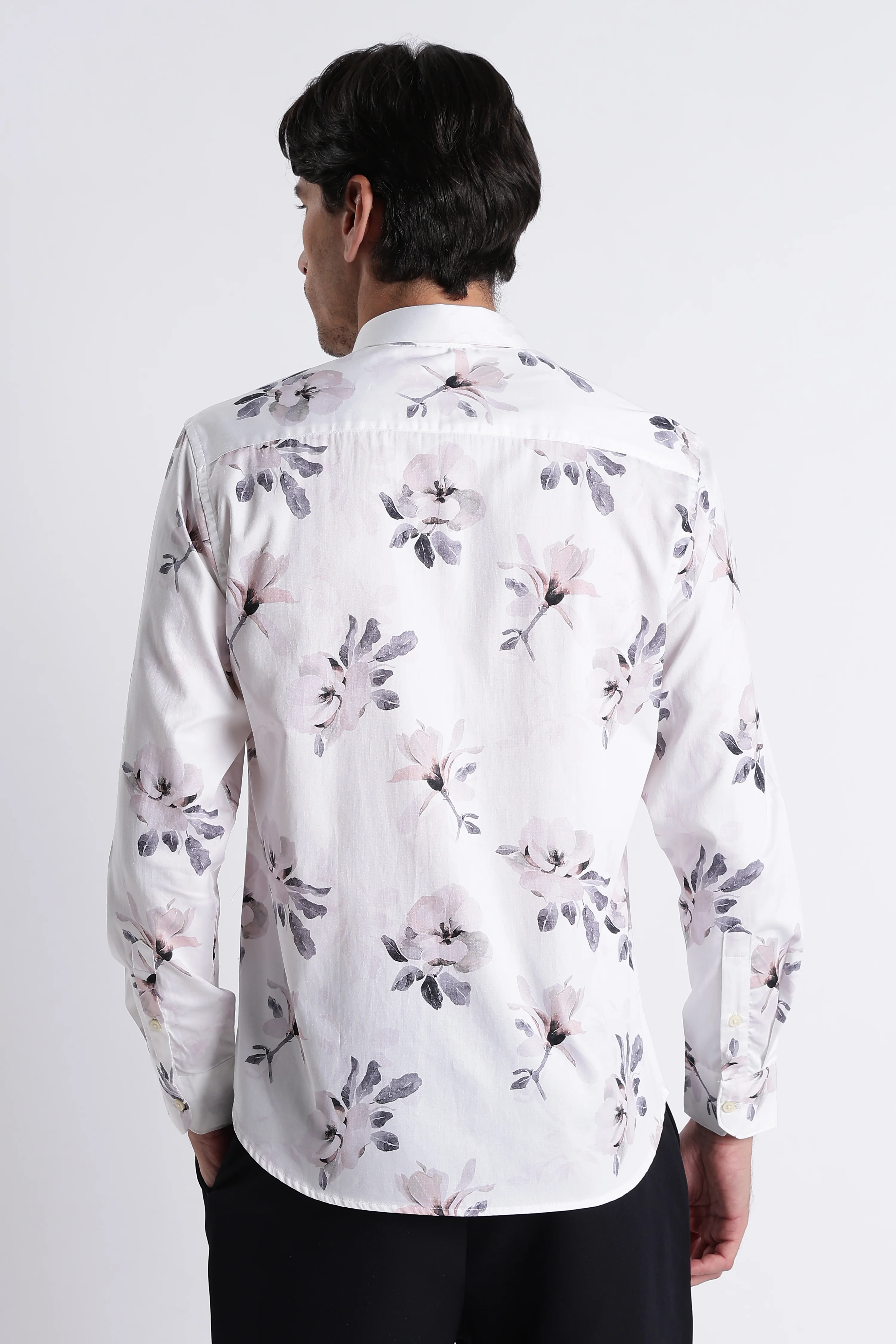 Men Refined Floral Digital Print Shirt - Image 3
