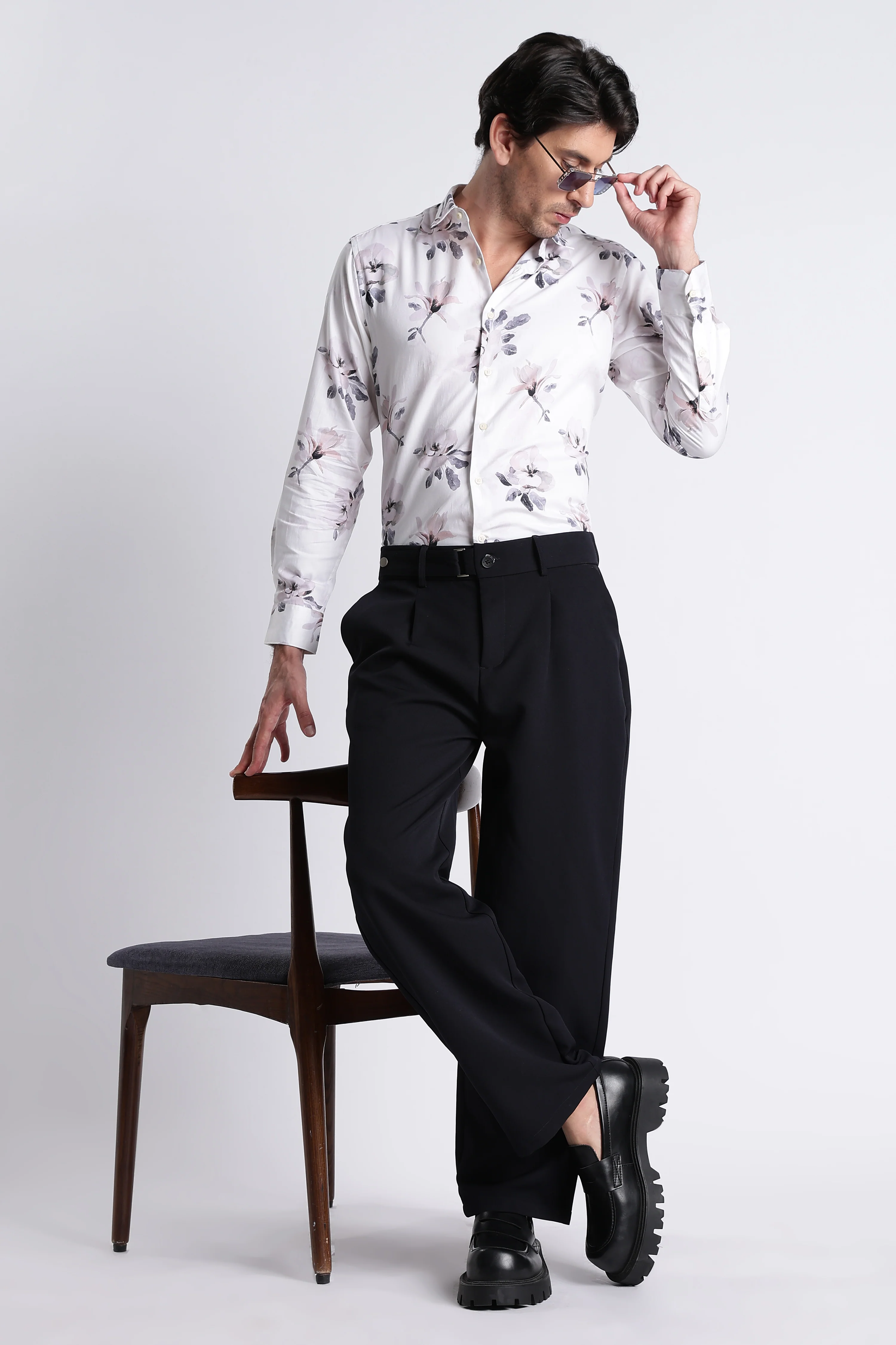 Men Refined Floral Digital Print Shirt - Image 9