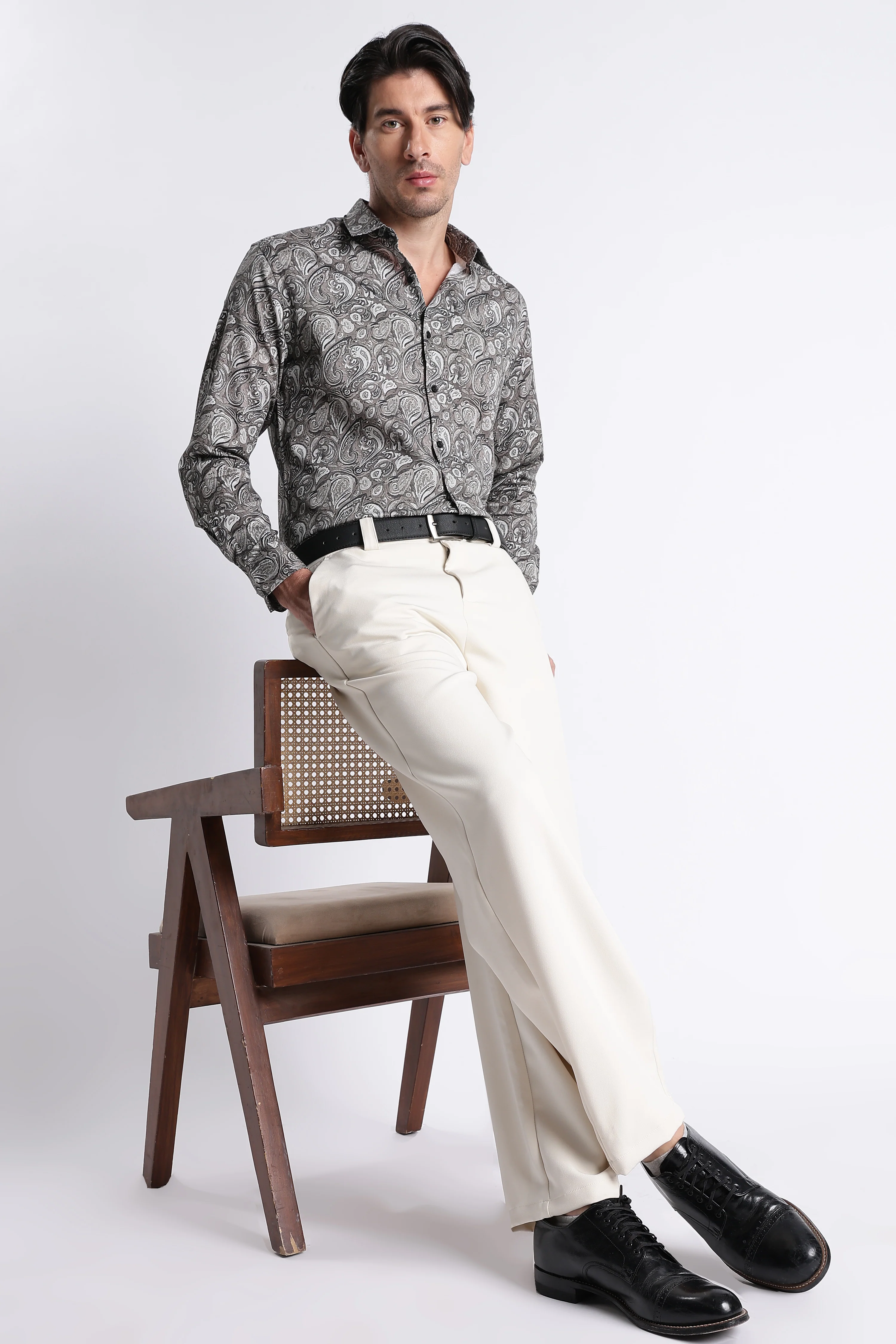 Men Refined Floral Digital Print Shirt - Image 10