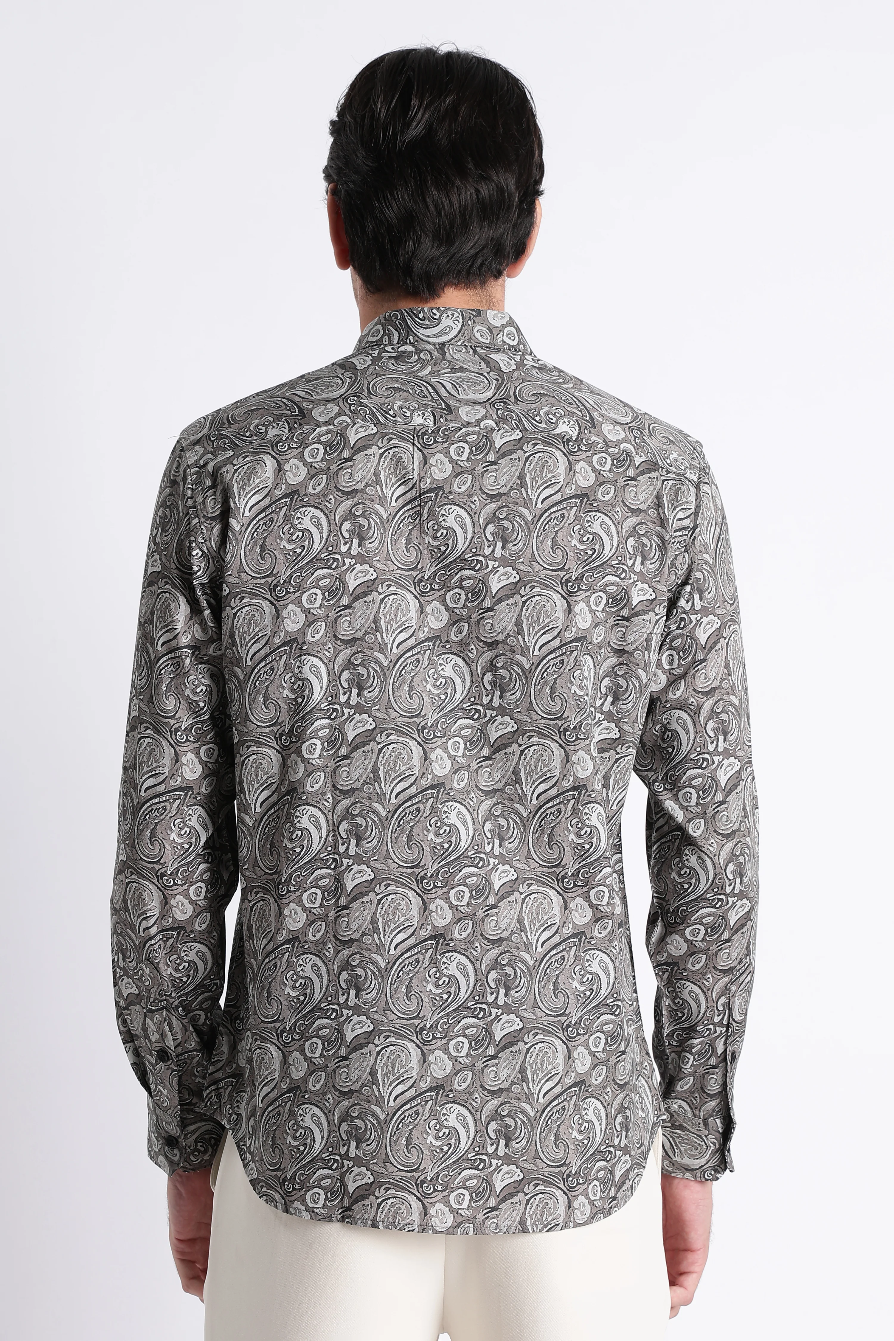 Men Refined Floral Digital Print Shirt - Image 4