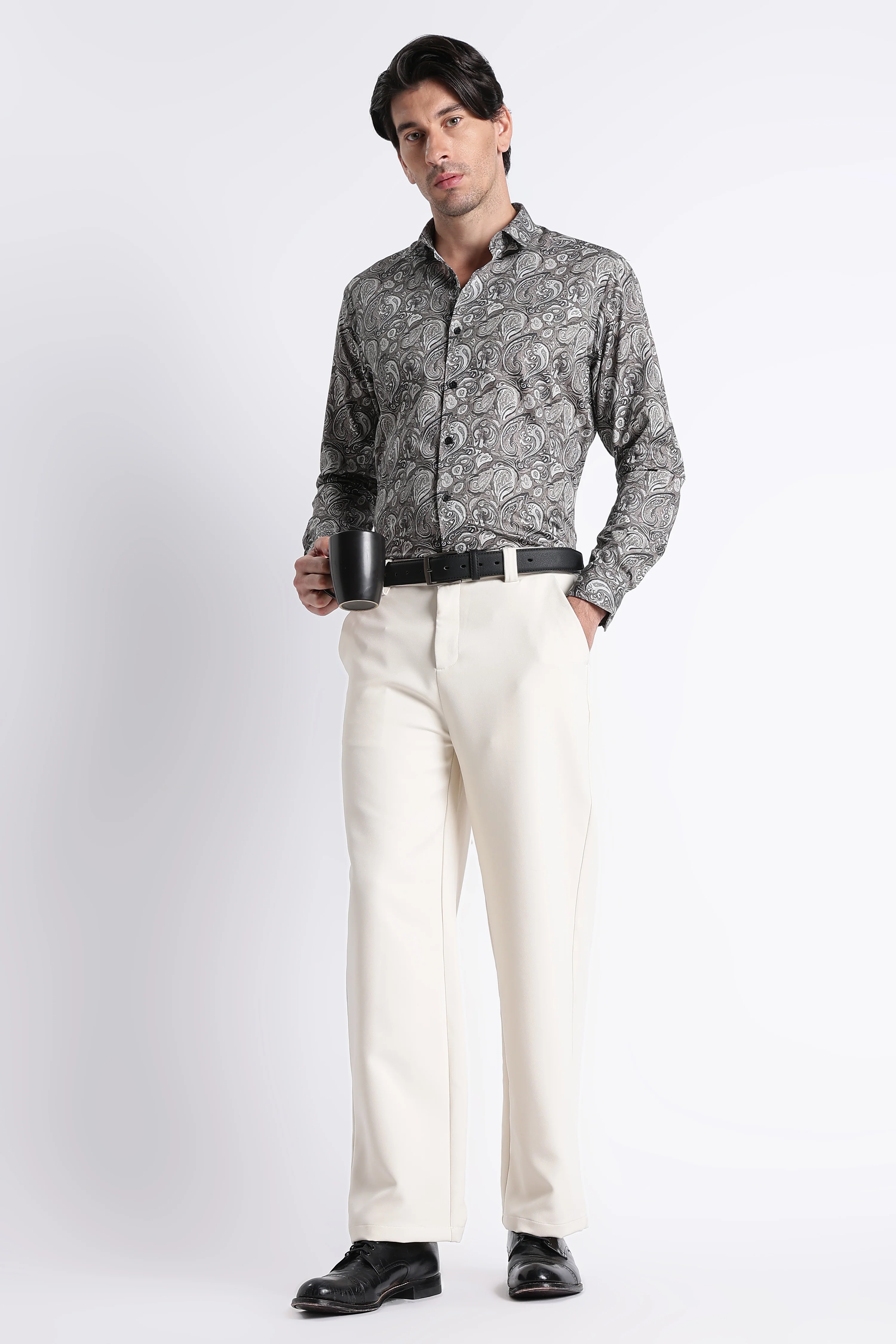 Men Refined Floral Digital Print Shirt - Image 8