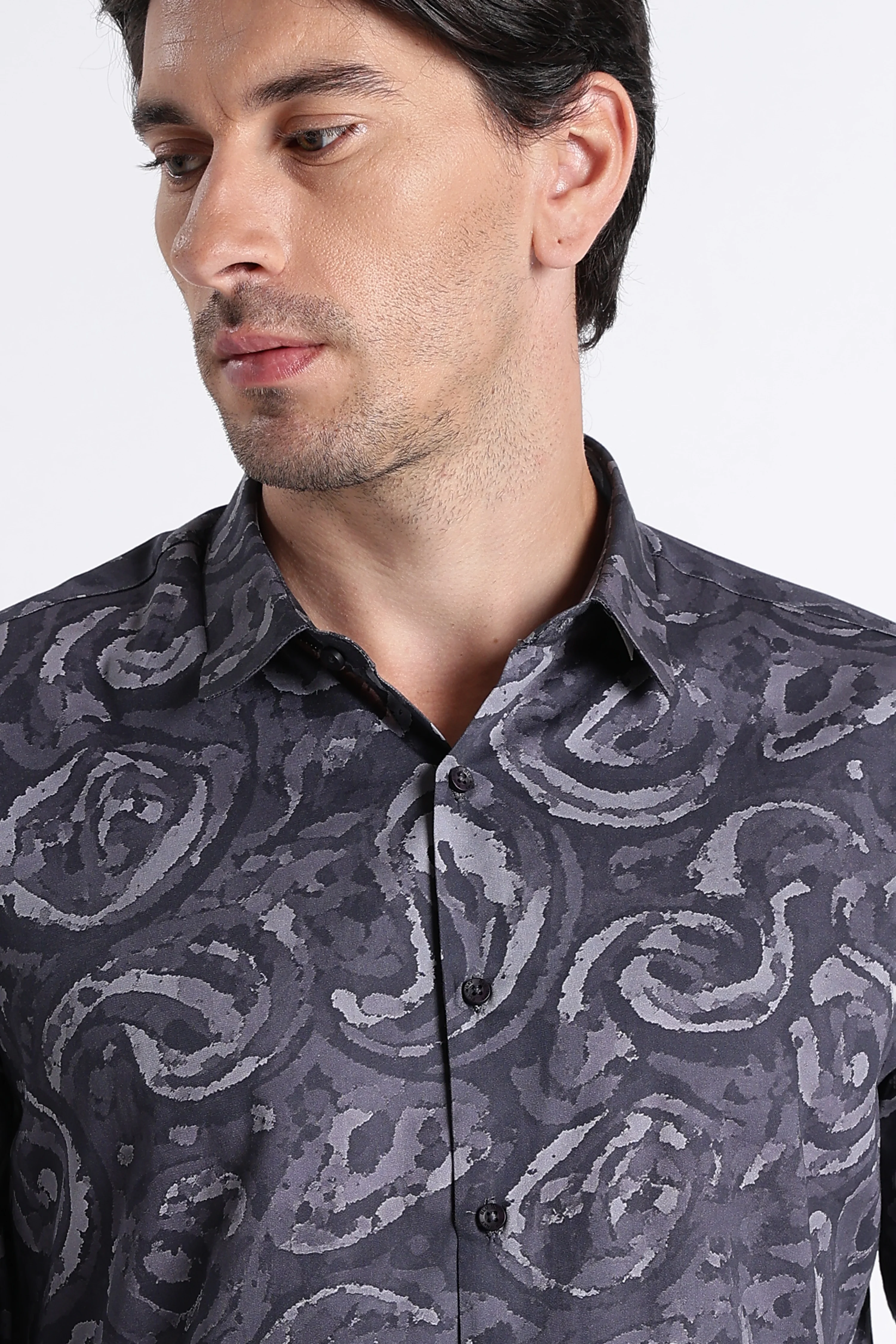 Men Refined Floral Digital Print Shirt - Image 5