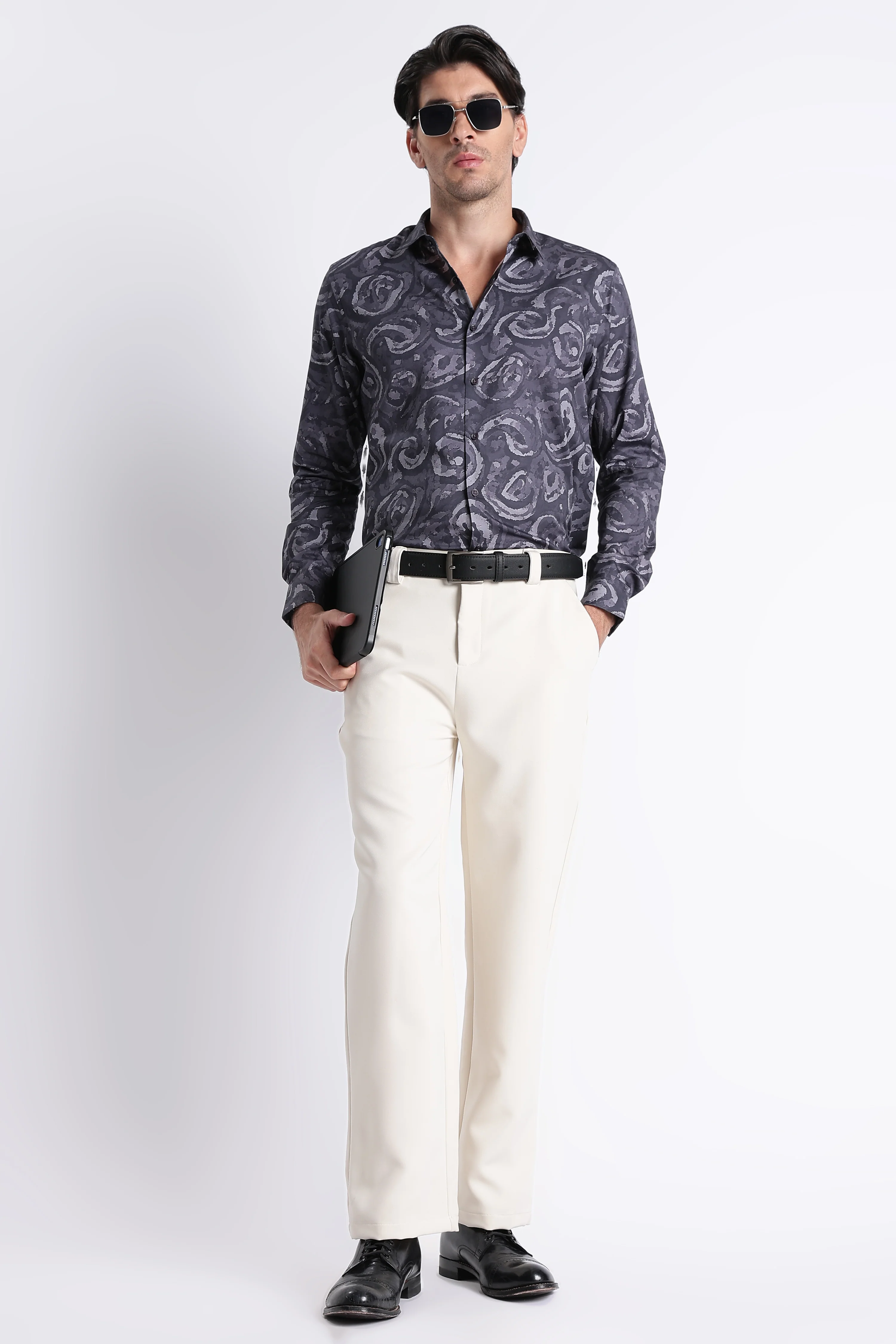 Men Refined Floral Digital Print Shirt - Image 8
