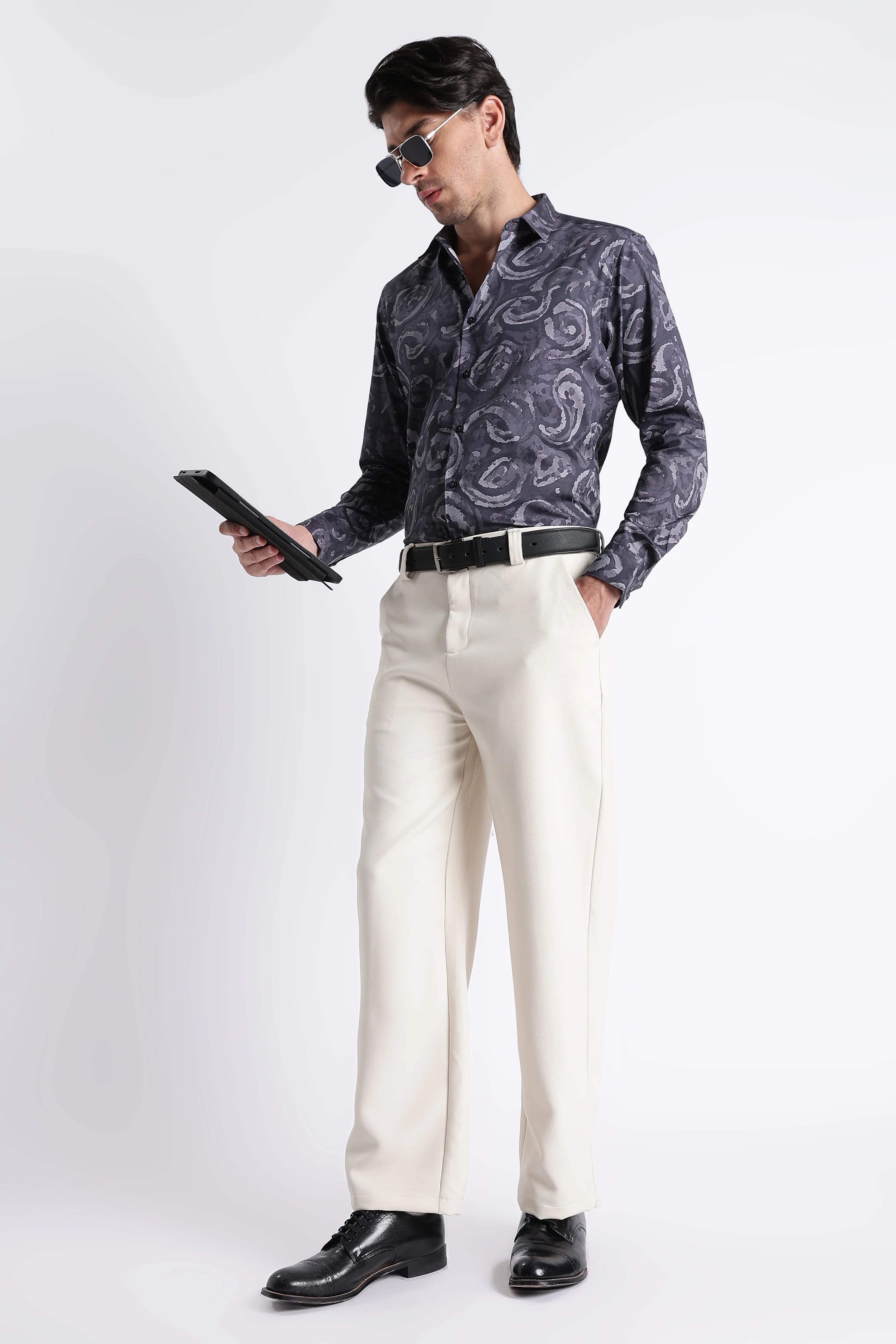 Men Refined Floral Digital Print Shirt - Image 9