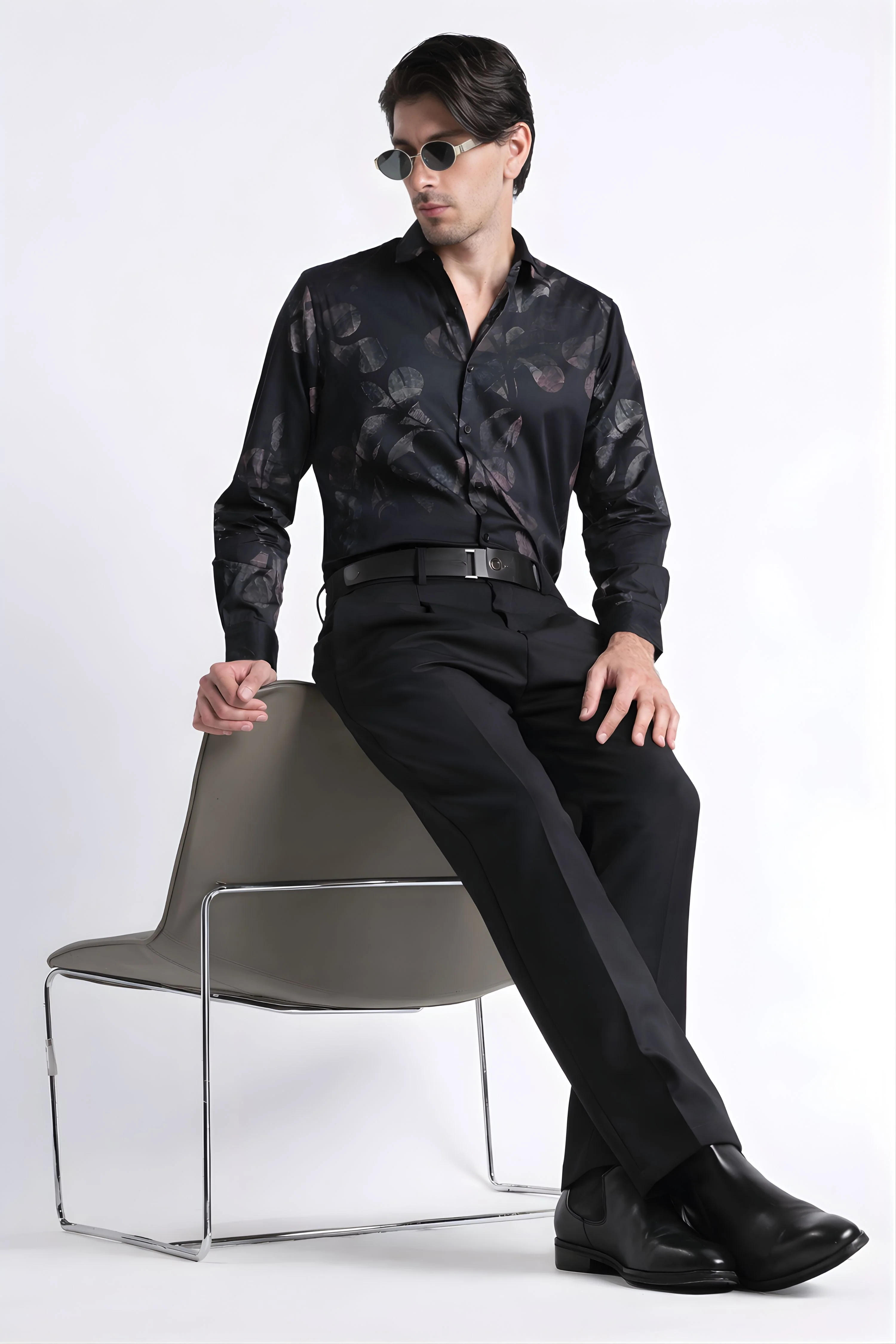 Men Refined Floral Digital Print Shirt - Image 10